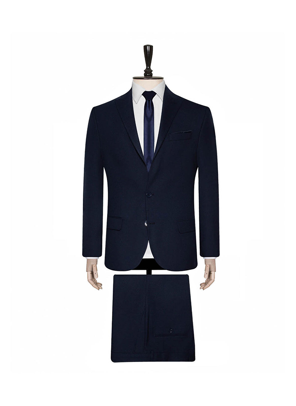 Süvari Normal Bel Slim Fit Mavi Erkek Takım Elbise Tk1000600225