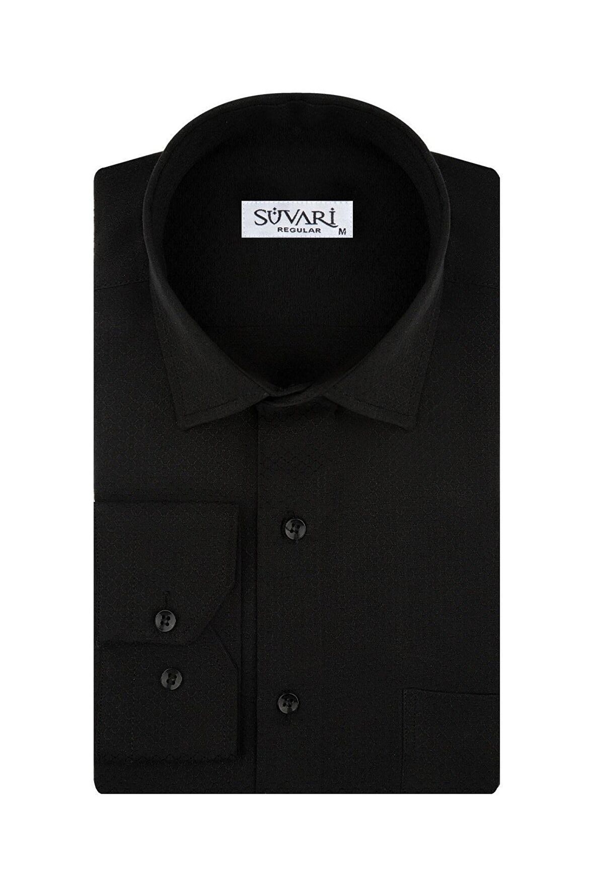 Süvari Armür Desenli Beyaz Erkek Gömlek