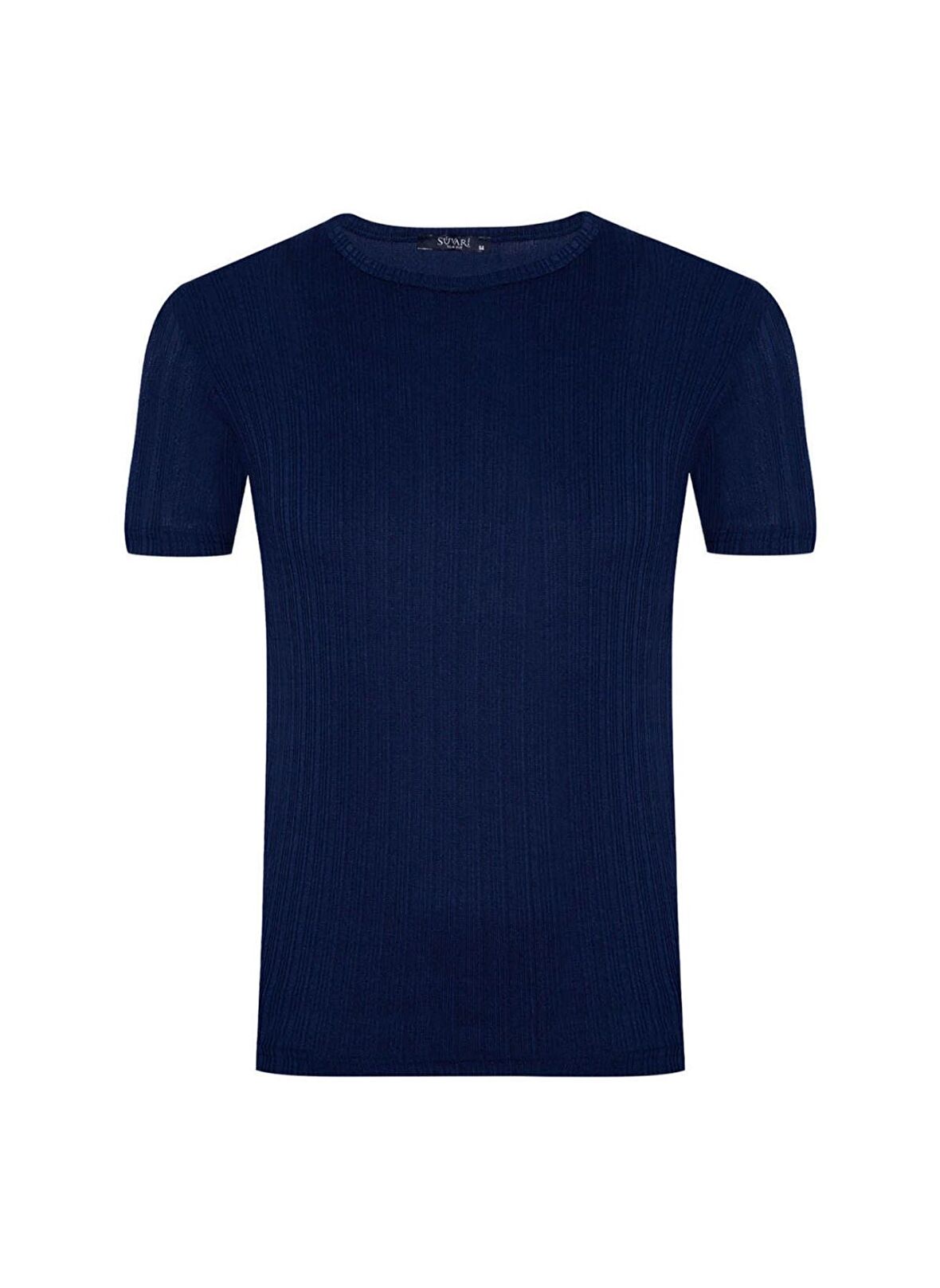 Slim Fit O Yaka Koyu Mavi Erkek Tişört