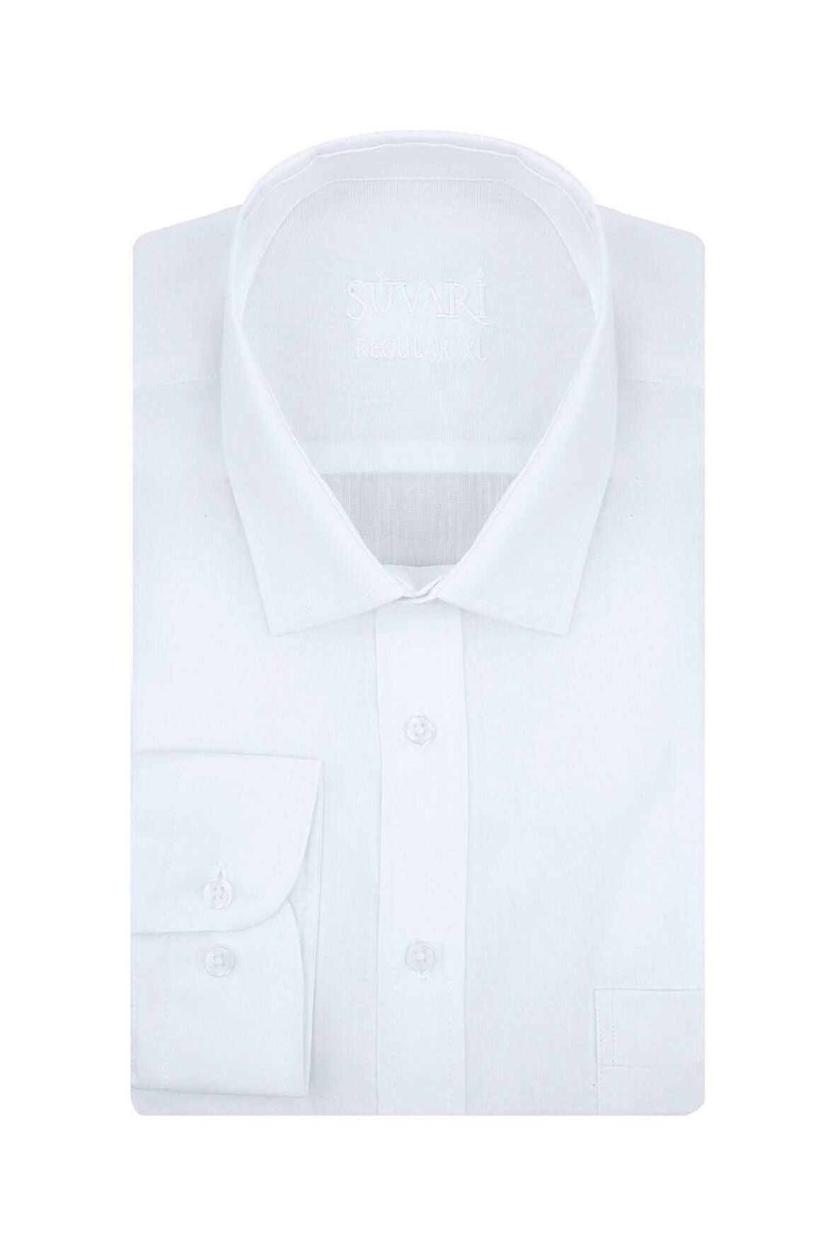 Süvari Beyaz Erkek Gömlek