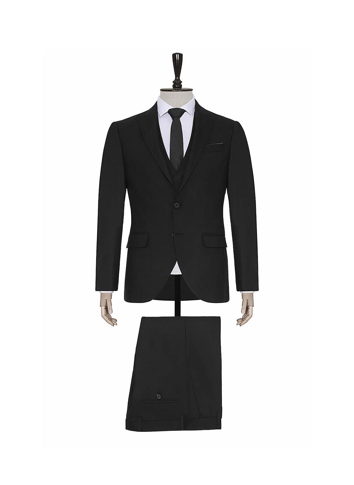 Süvari Normal Bel Slim Fit Siyah Erkek Takım Elbise Tk1020200160