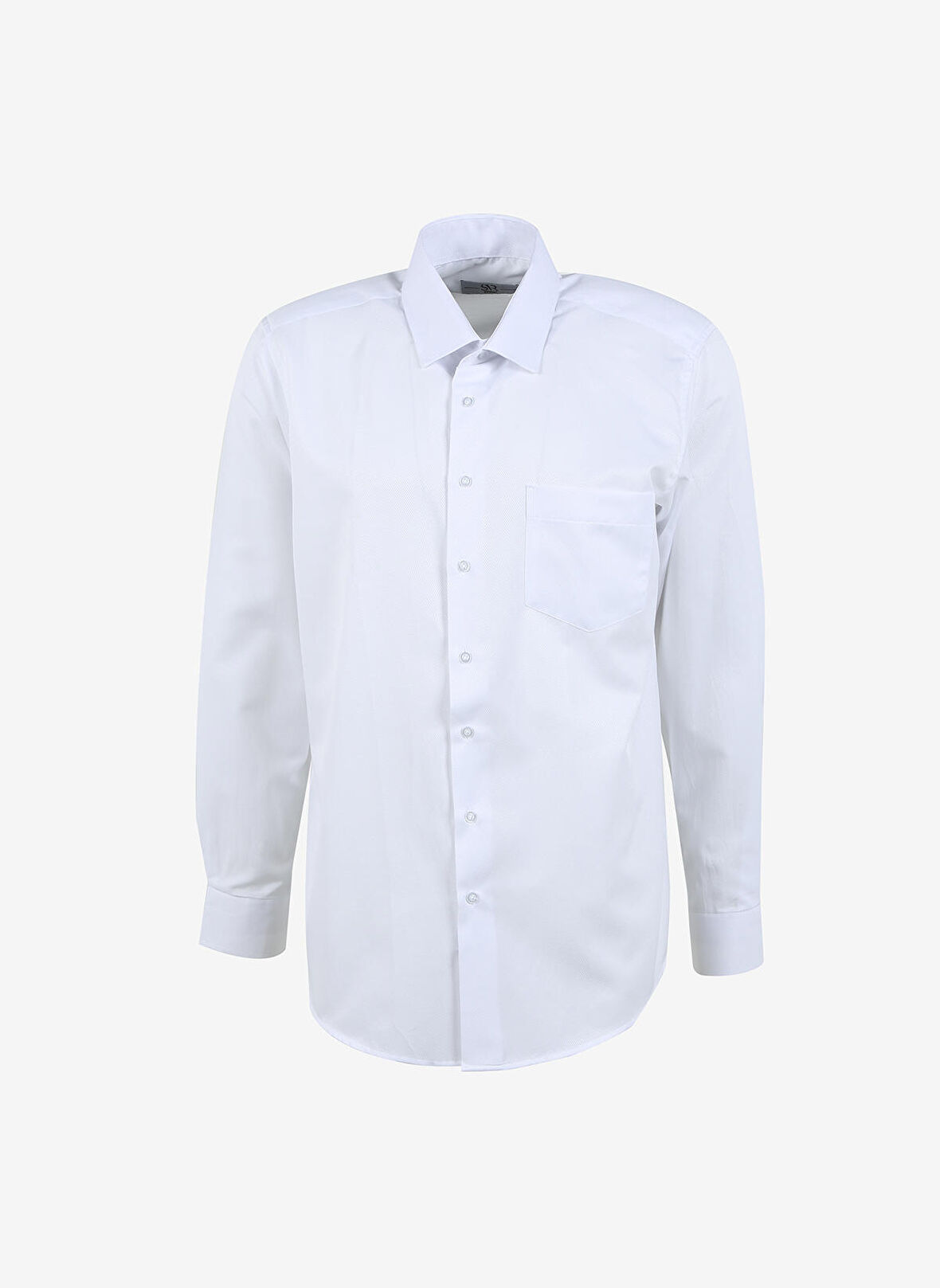 Süvari Regular Fit Klasik Yaka Armürlü Beyaz Erkek Gömlek GM2025000252