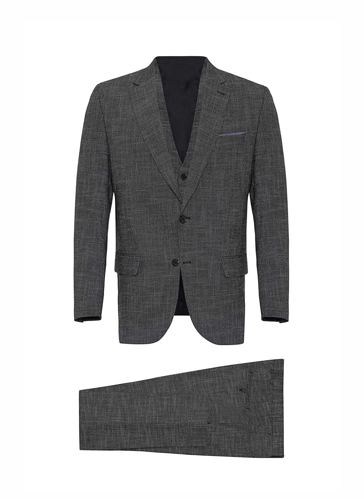 Süvari Normal Bel Regular Fit Siyah Erkek Takım Elbise TK1015000042