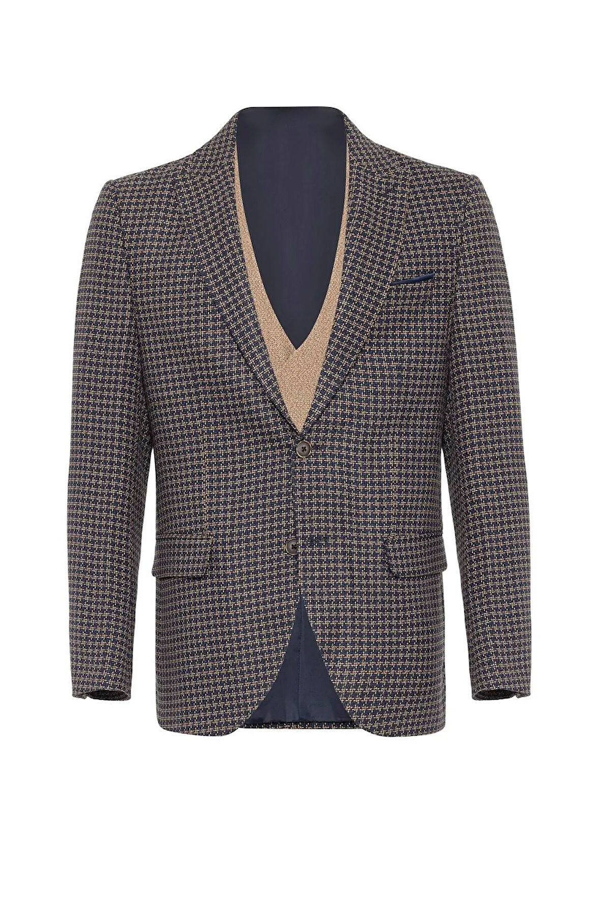 Slim Kalıp Armürlü Takım Elbise