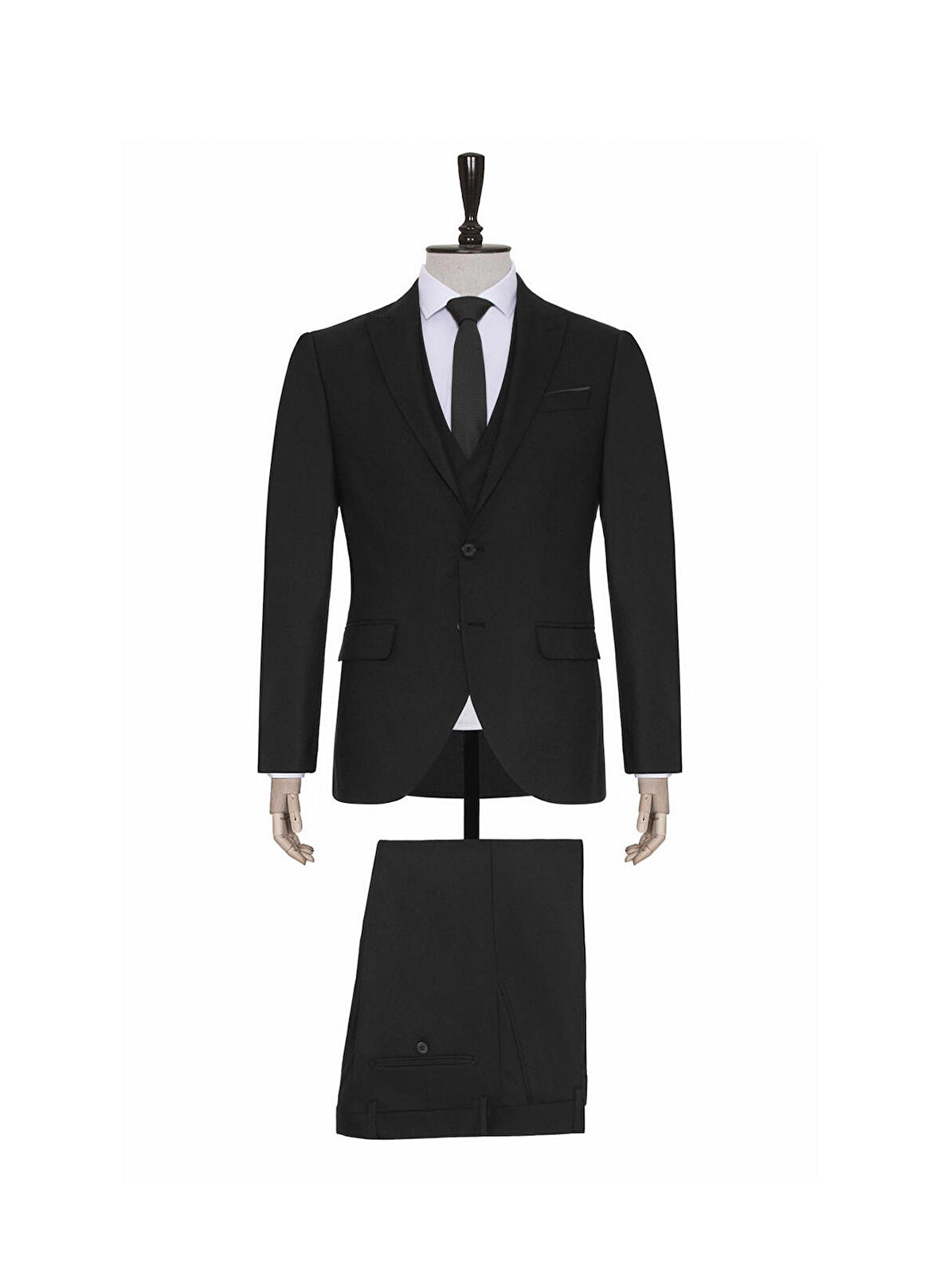Süvari Normal Bel Slim Fit Siyah Erkek Takım Elbise TK1001100125
