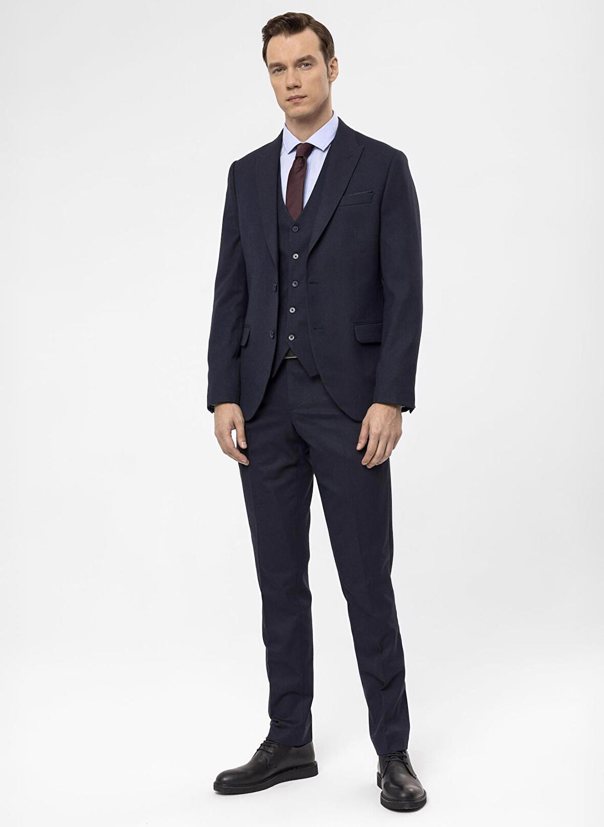 Süvari Normal Bel Slim Fit Lacivert Erkek Takım Elbise TK1020000280