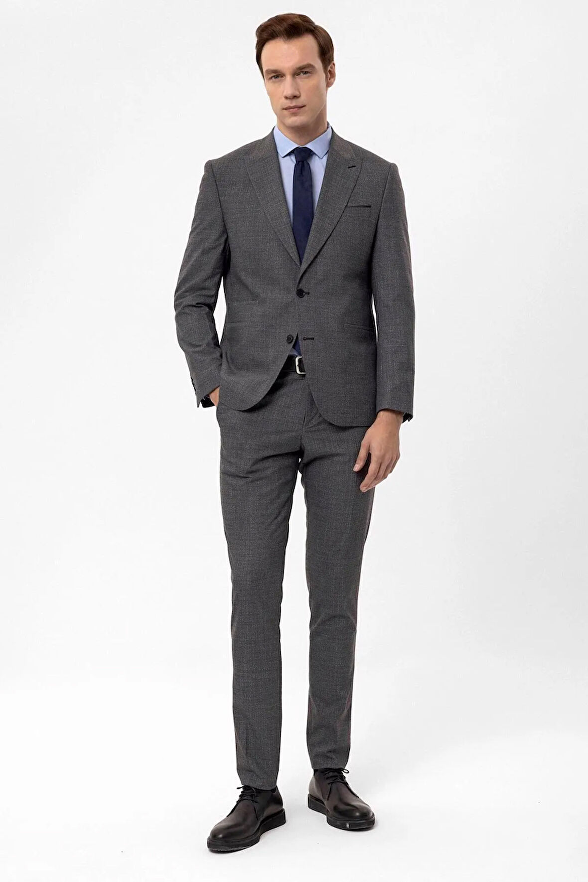 Slimfit Armürlü Takım Elbise