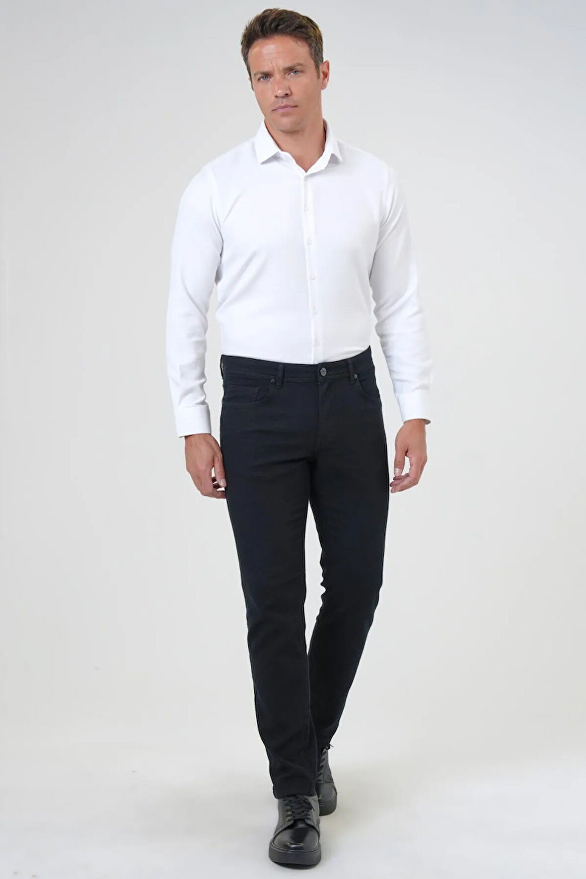 Slim Kalıp Armürlü Pantolon
