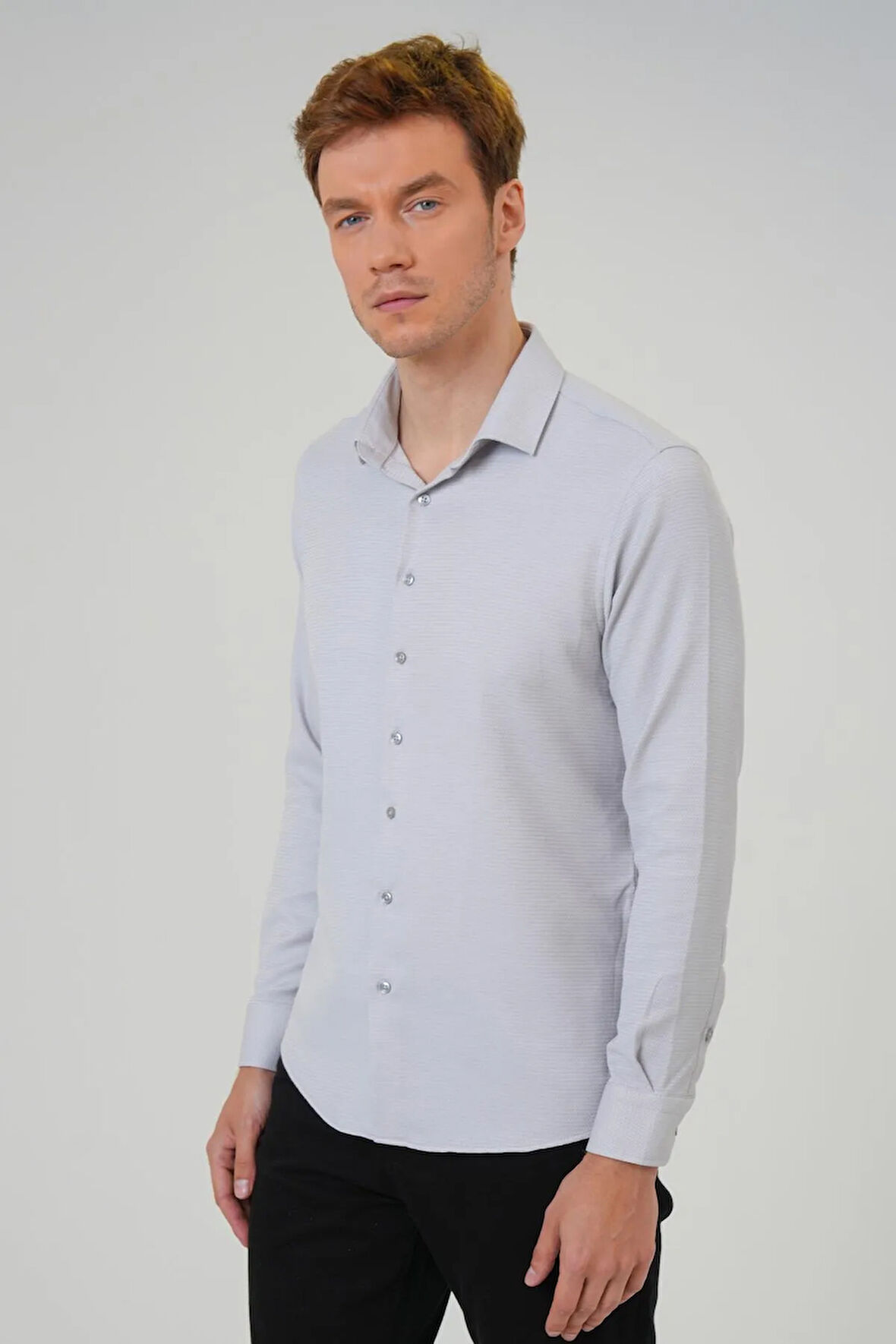 Köşeli Manşet Regular Baskılı Gömlek