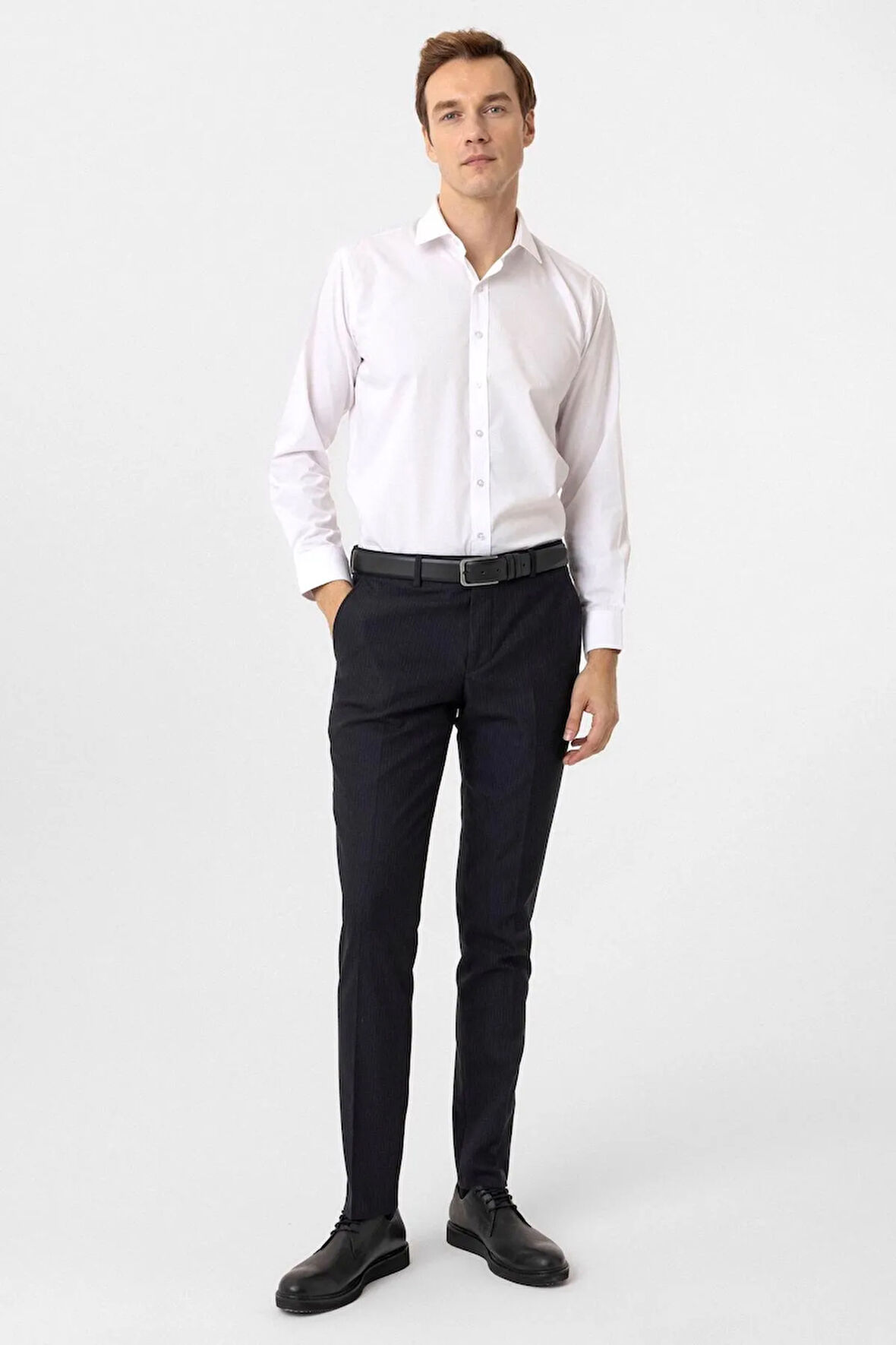 Slim Kalıp Desenli Pantolon