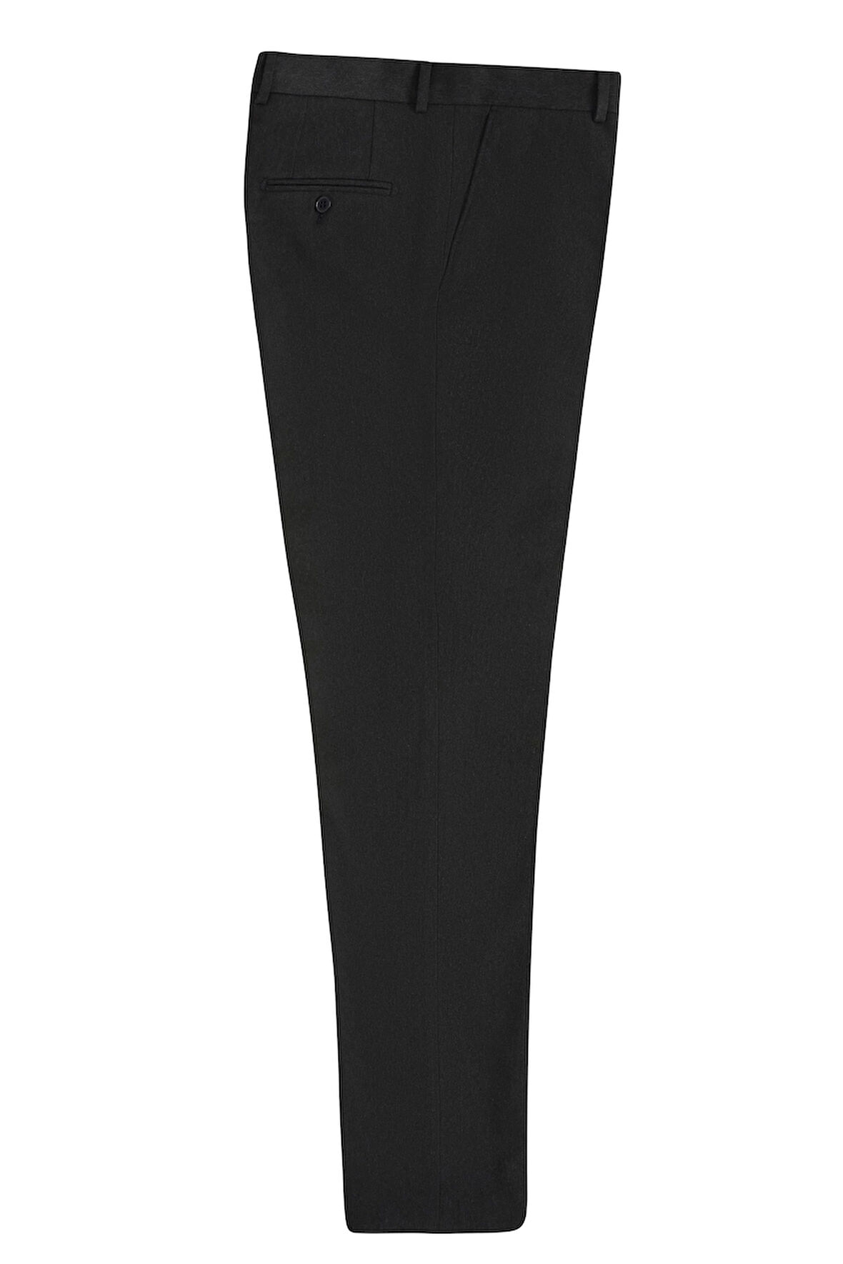 Siyah Regular Desenli Kumaş Pantolon