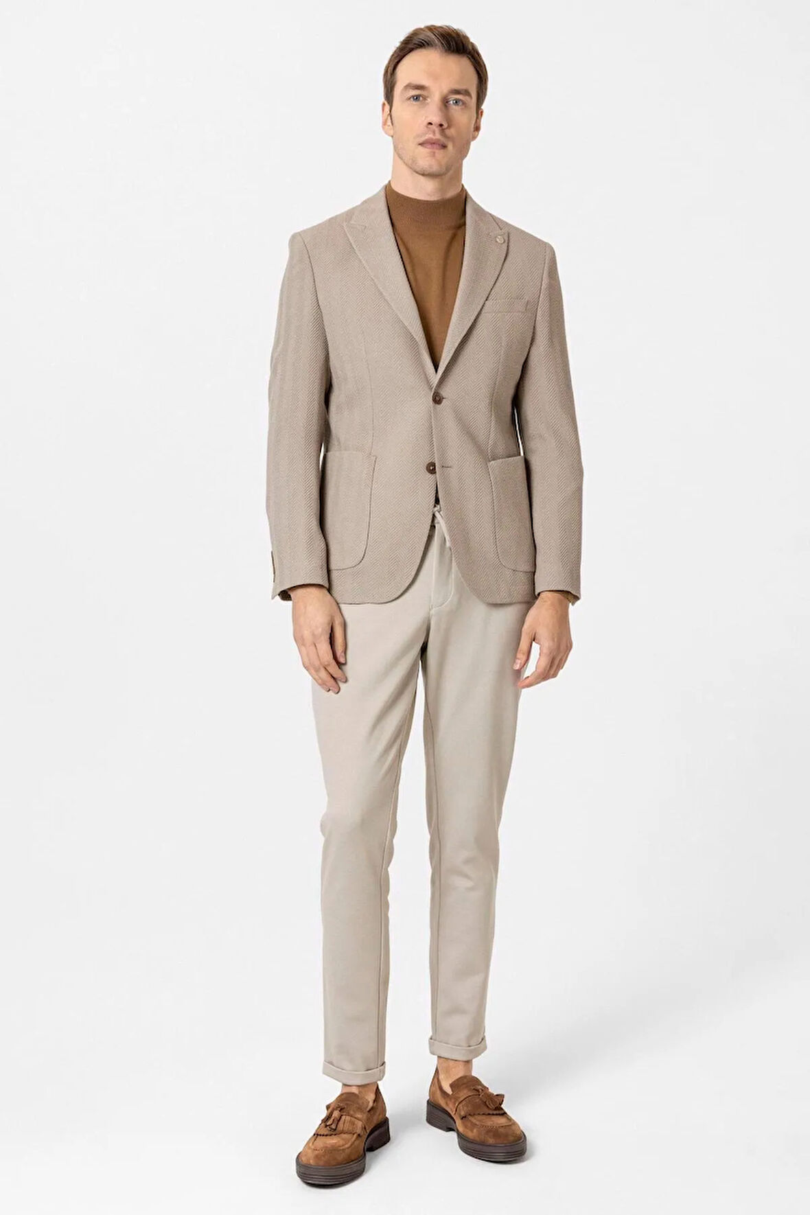 Slim Kalıp Düz Ceket