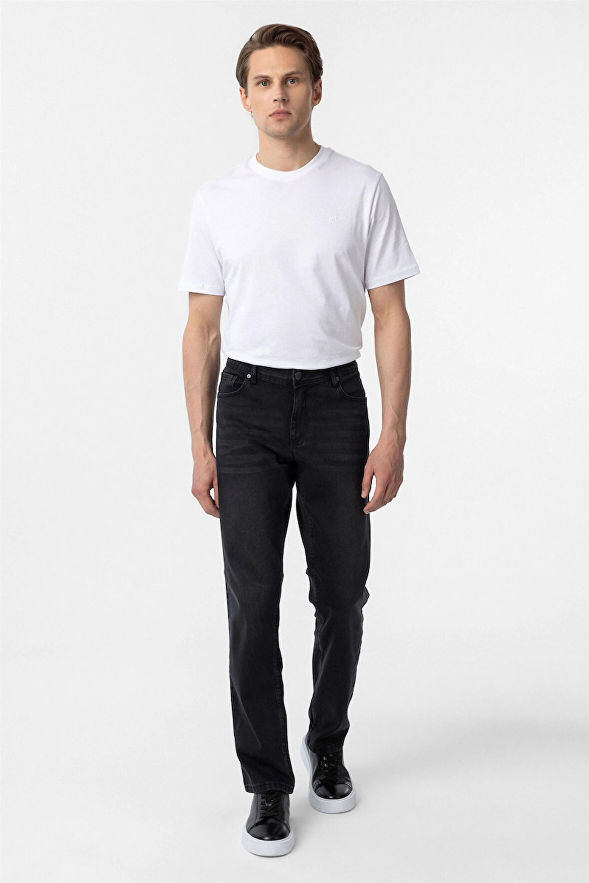 Siyah Regular Denim Pantolon