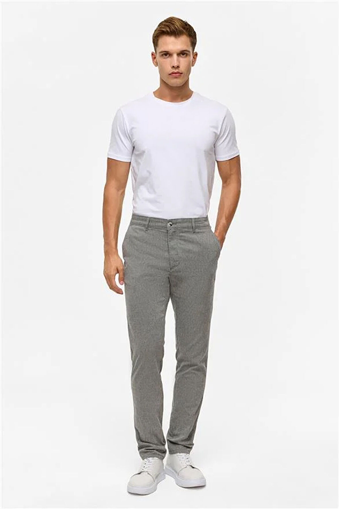 Siyah Slim Armürlü Pantolon