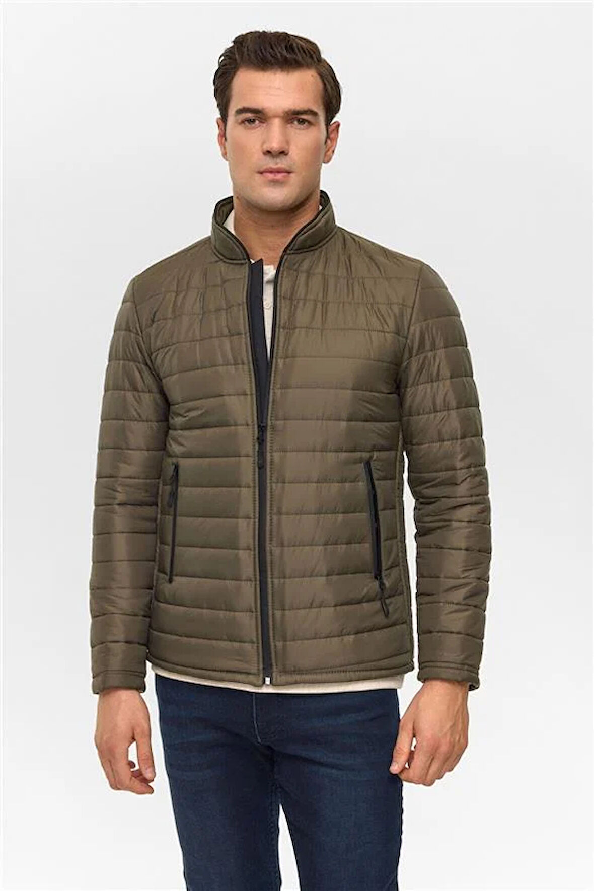 Haki Slim Kapitone Mont