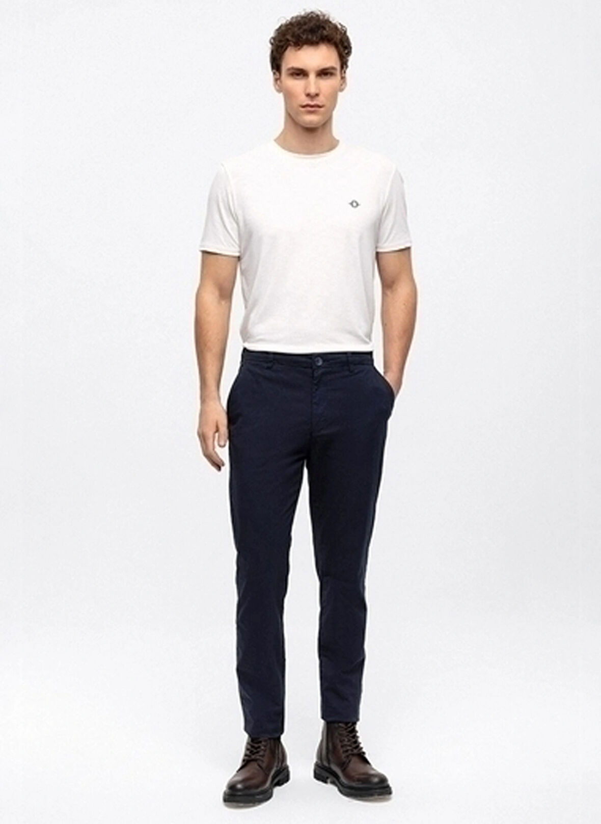 Back and Bond Normal Bel Normal Paça Slim Fit Lacivert Erkek Pantolon B33W30004