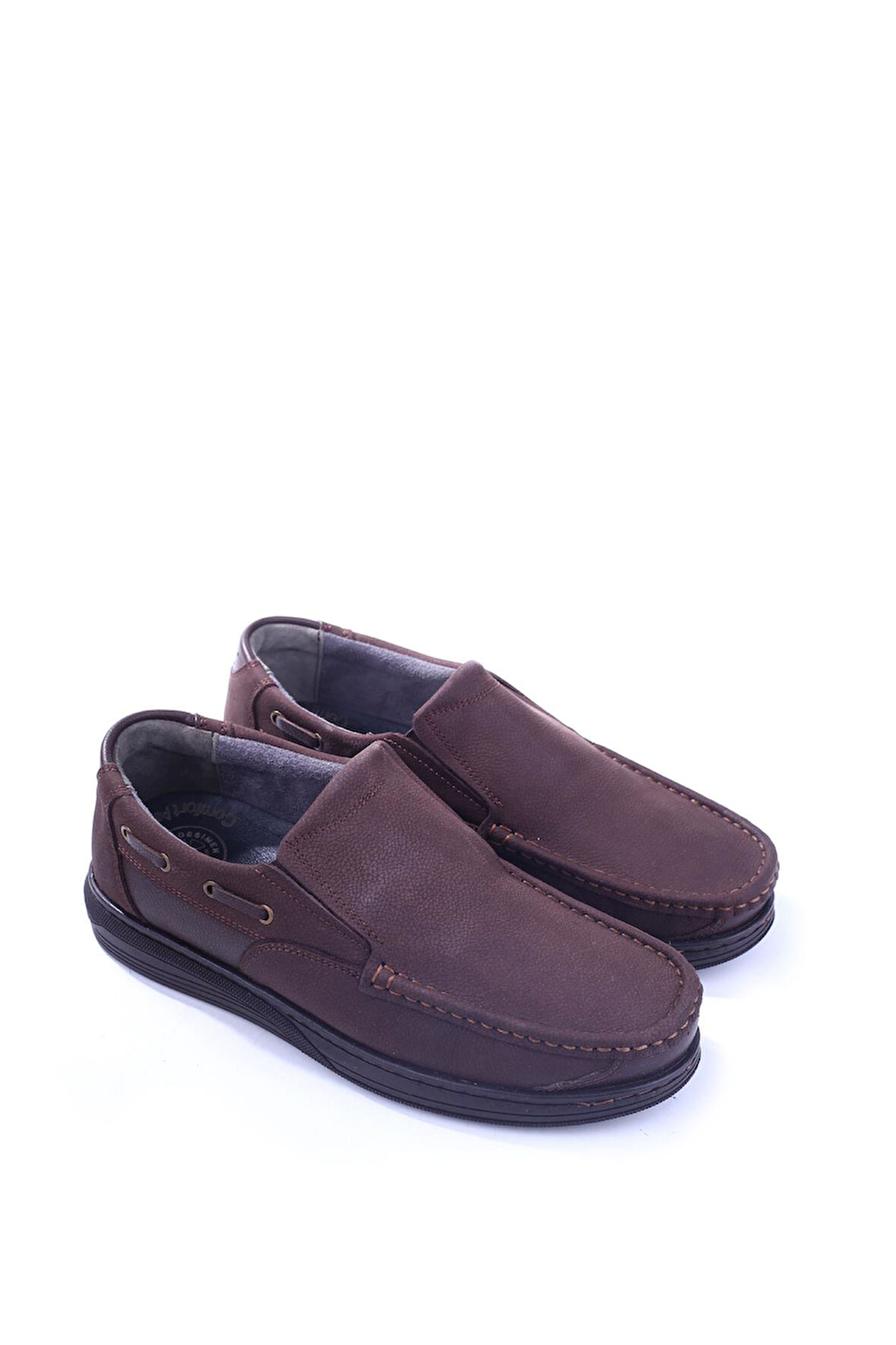 Papuç Sepeti Erkek Hakiki Nubuk Deri Kauçuk Taban Günlük Ayakkabı