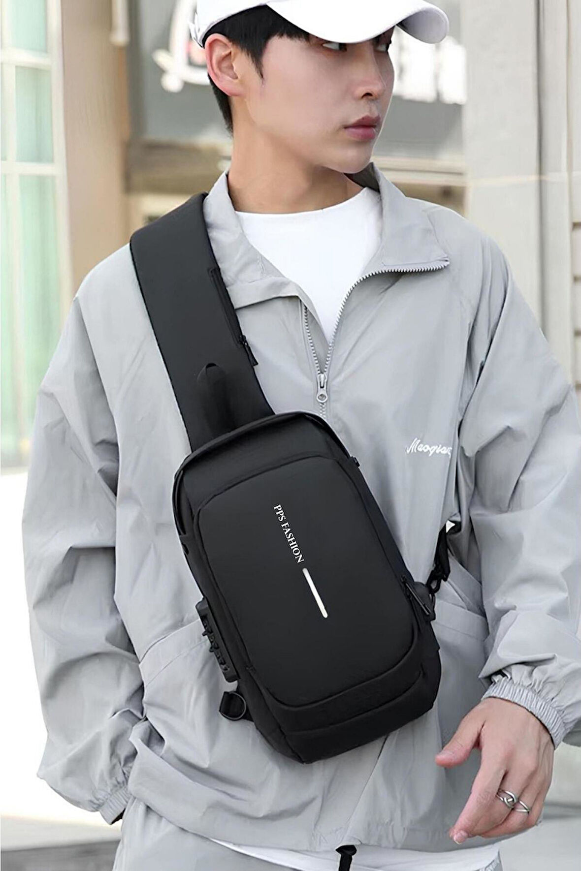 Papuç Sepeti 4926 Erkek Şifreli Şık Tasarım El , Body Bag & Sırt Çantası