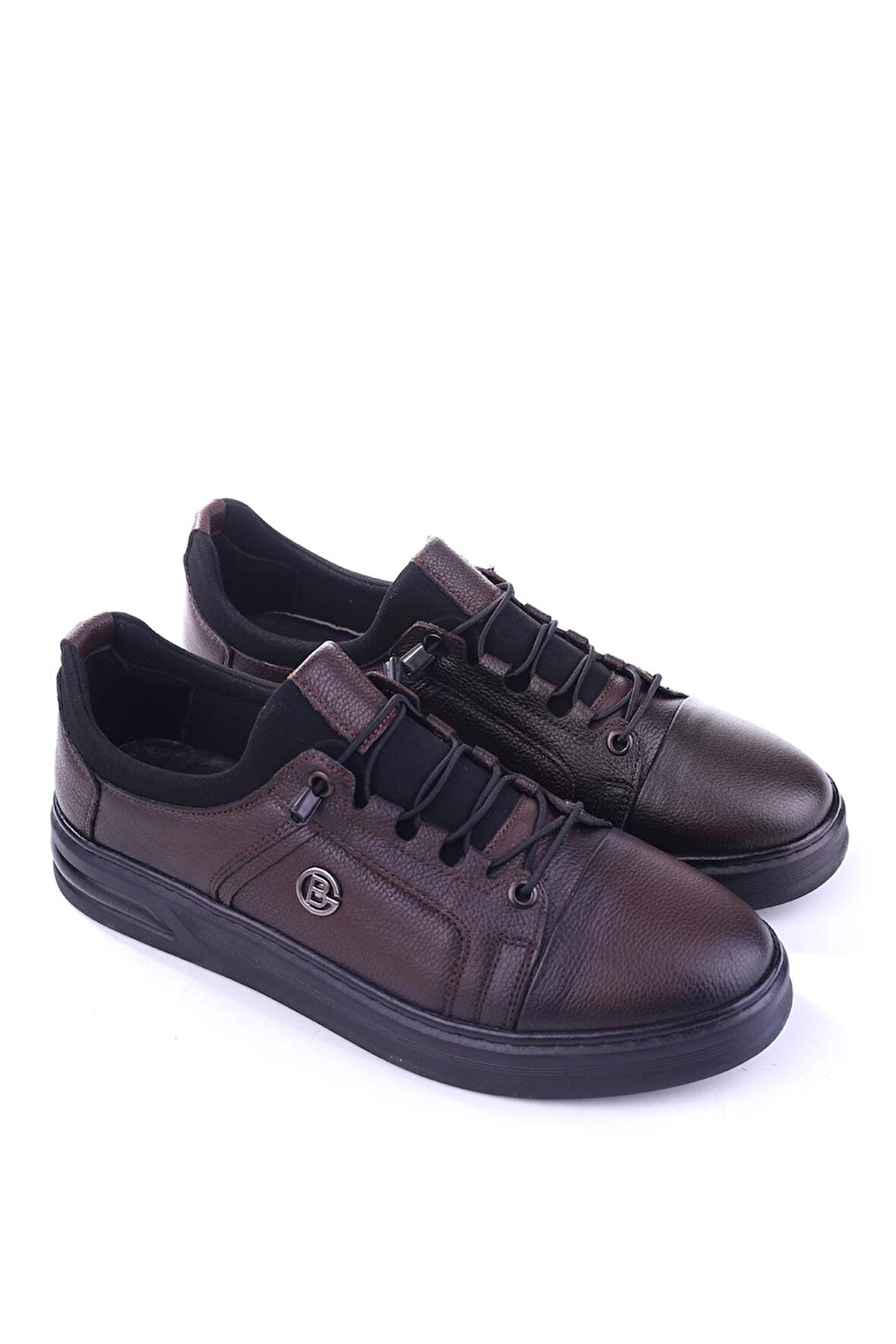 Papuç Sepeti 610 Hakiki Deri Streç Bağcıklı Günlük Erkek Ayakkabı