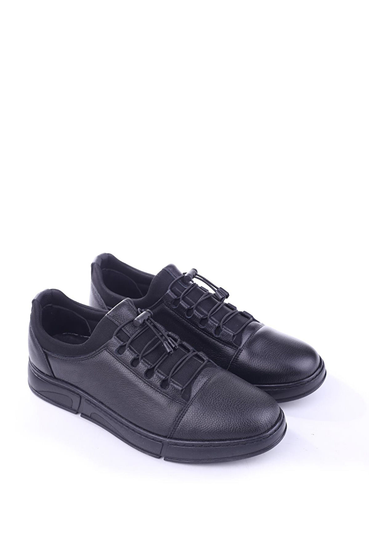 Papuç Sepeti 584 Hakiki Deri Streç Bağcıklı Günlük Erkek Ayakkabı