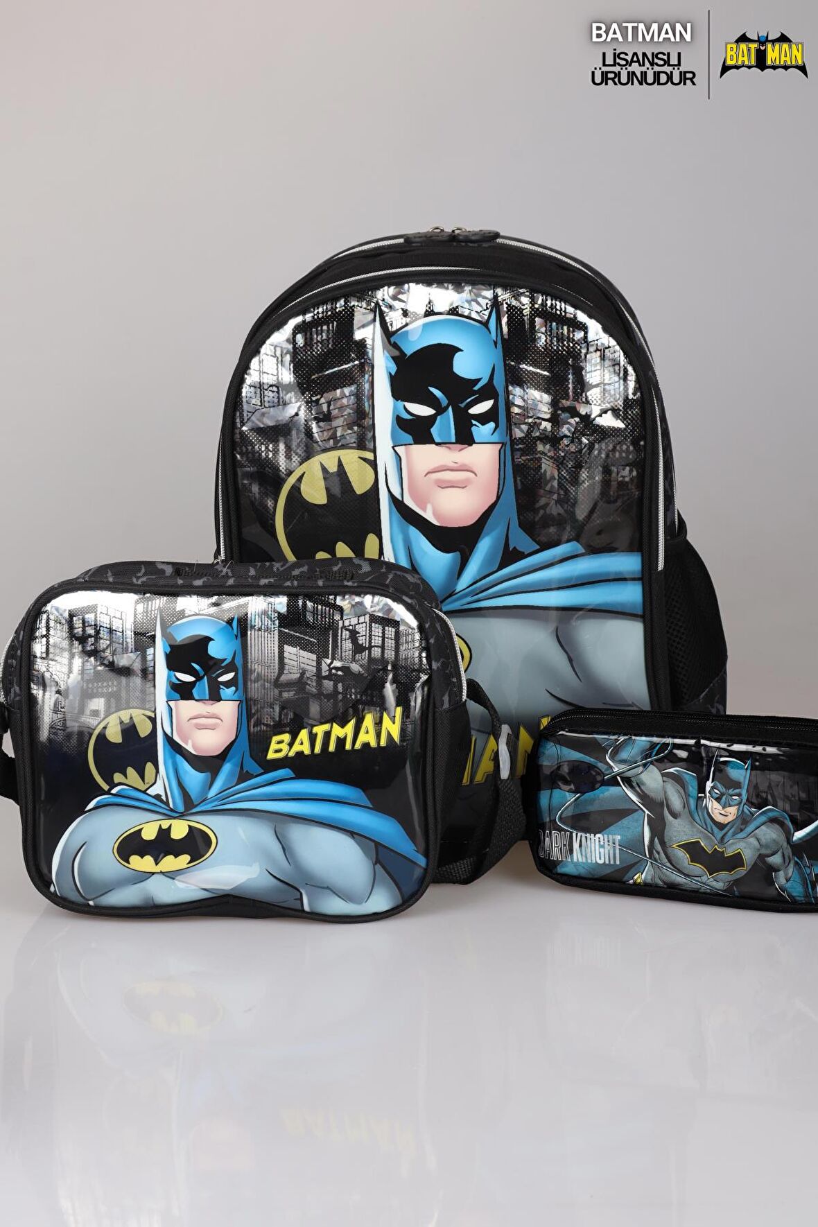 YENİ SEZON LİSANSLI BATMAN ANAOKUL,BESLENME VE KALEM ÇANTASI OKUL SETİ