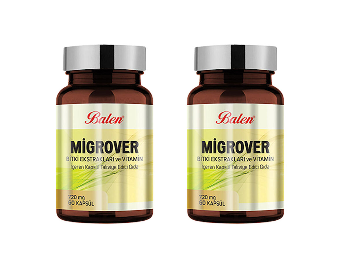 2 Adet Balen Migrover Bitki Ekstraktları ve Vitamin İçeren 720 mg