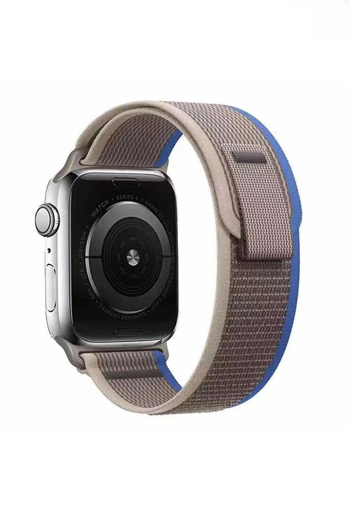 Apple Watch Uyumlu 44mm Renkli ​​​​KRD-77 Örgülü Hasır Tokalı Kordon 