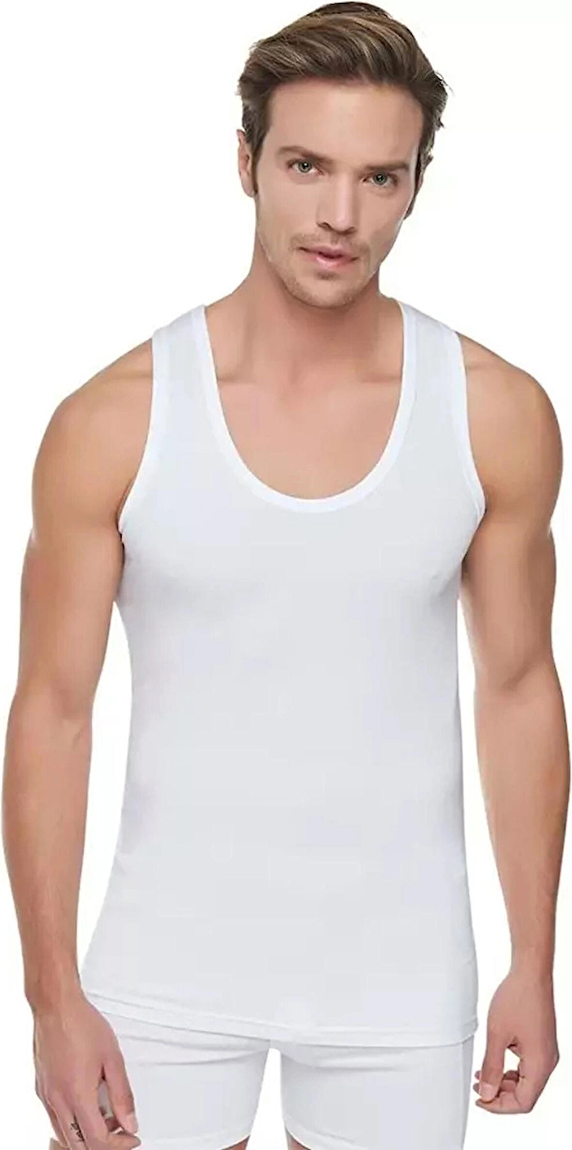  Erkek Ribana Askılı Atlet 2'li Paket Siyah Beden 6 (2XL)