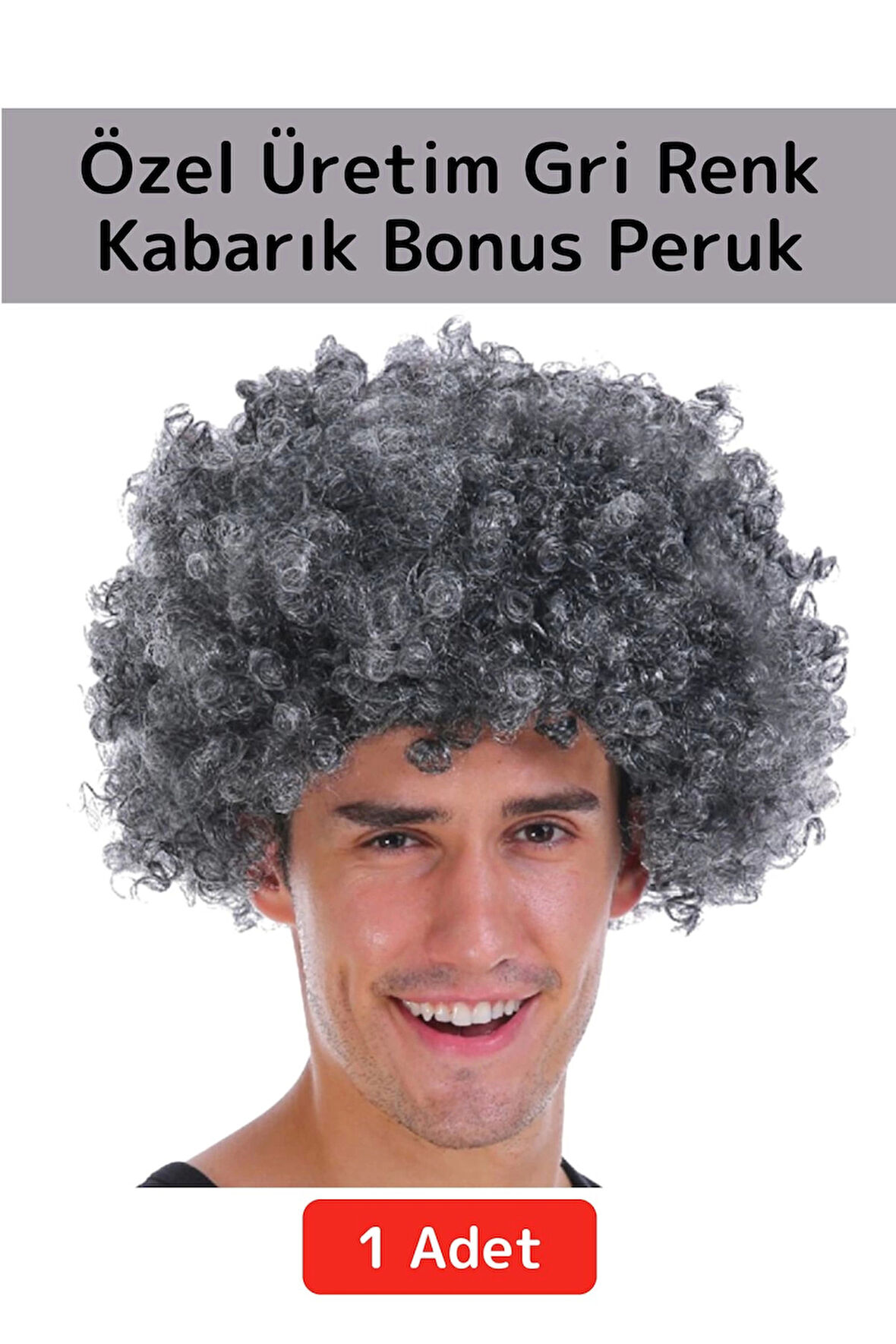 Premium Eğlence Etkinlik Kostüm Cadılar Bayramı Şık Kabarık Bonus Afro Kıvırcık Unisex Parti Peruğu