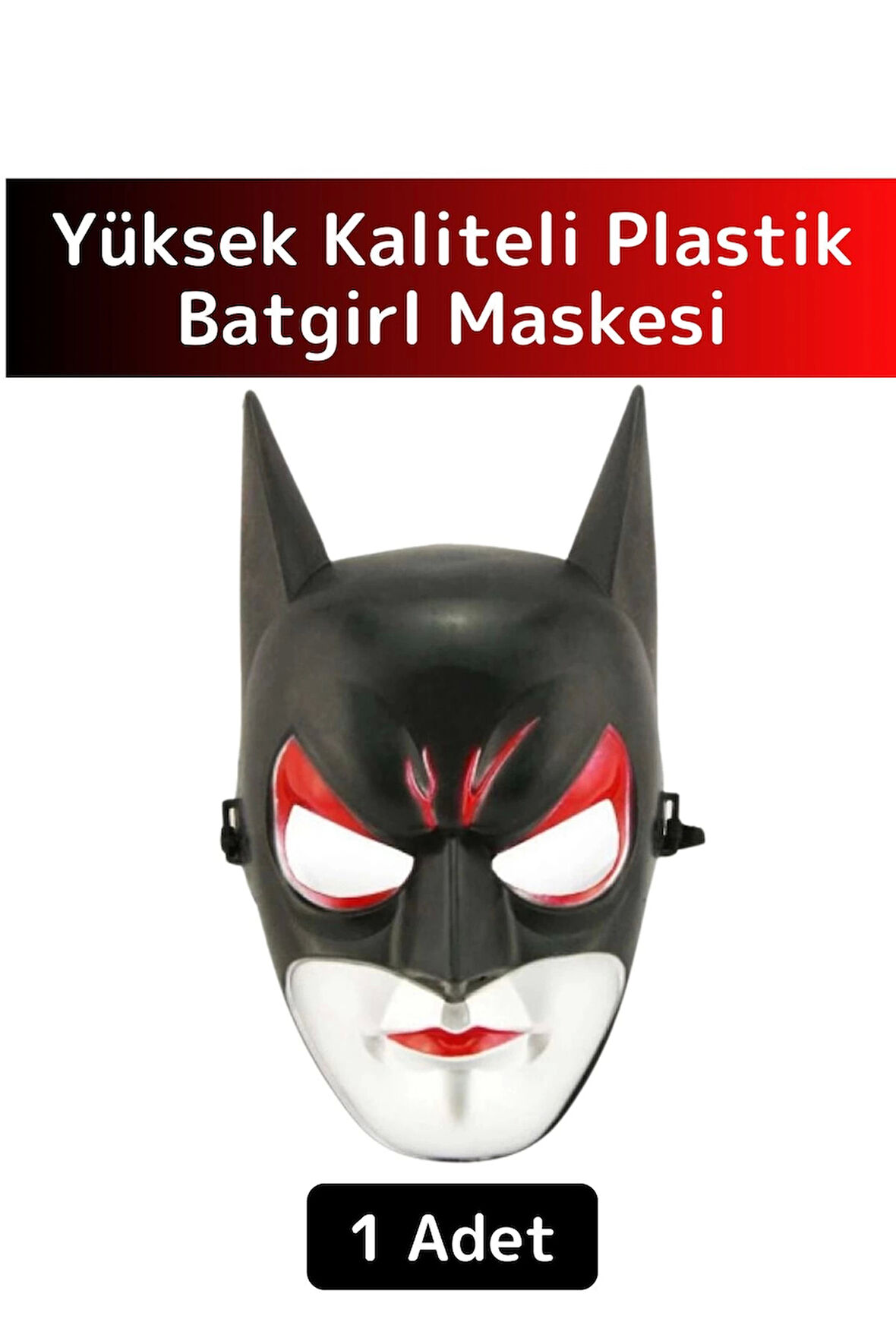 Özel Üretim Yüksek Kaliteli Eğlenceli Parti Kostüm Maskesi 28 X 17 Cm Batgirl Maske 1 Adet