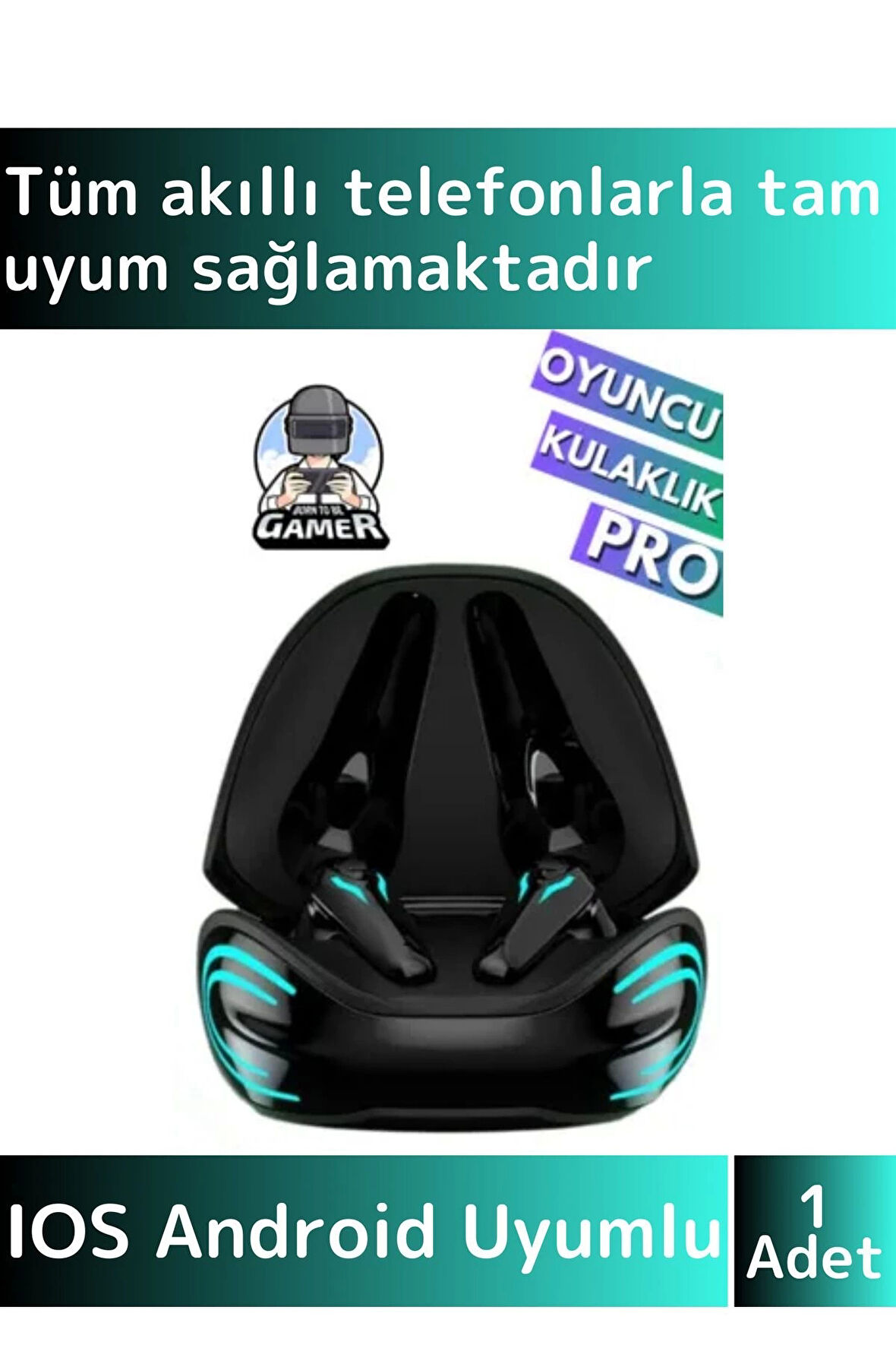 iPhone 16 Pro Tam Uyumlu ANC ENC Gamer Kulak İçi Bluetooth Oyuncu Kulaklığı