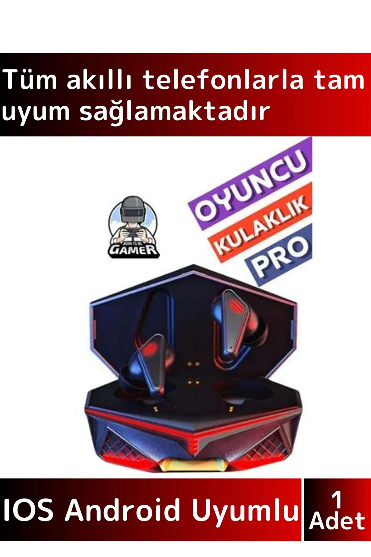 Premium  16 Pro Max Uyumlu Metal Kasa Led Işık ANC Gamer Kulak İçi Bluetooth Oyuncu Kulaklığı