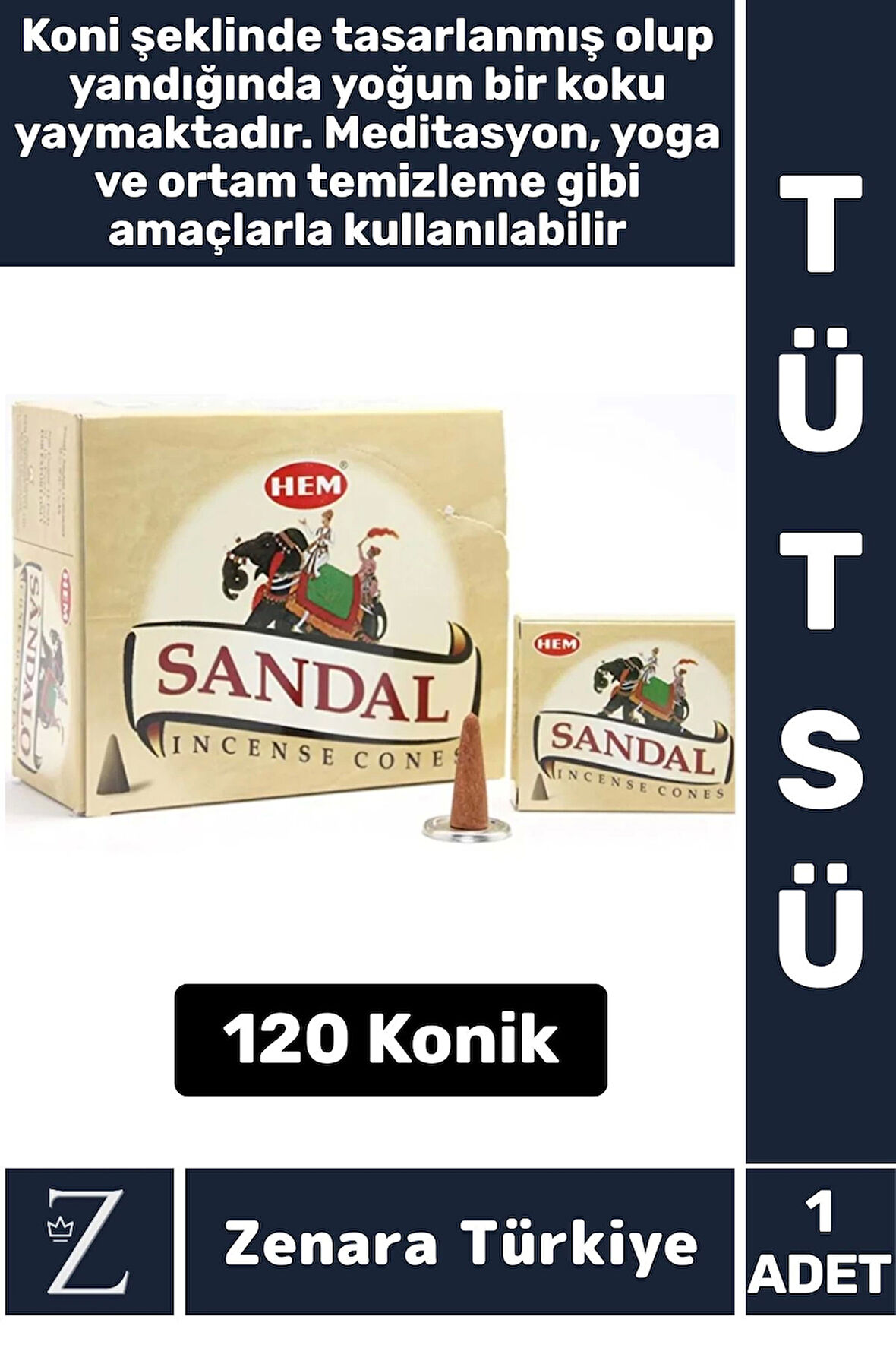 Rahatlama Arınma Dinginlik Meditasyon Yoga Chakra Pozitif Enerji Hoş Kokulu KONİK TÜTSÜ 120 Adet