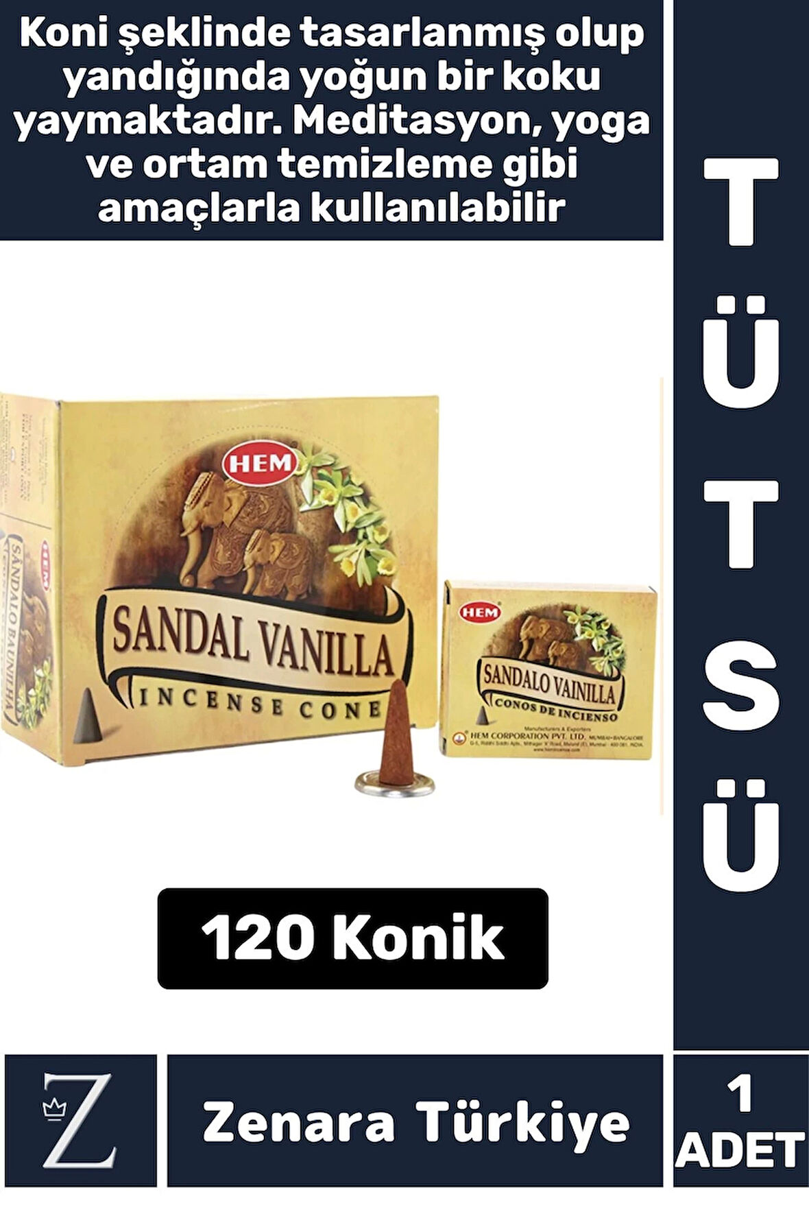 Rahatlama Arınma Dinginlik Meditasyon Yoga Chakra Pozitif Enerji Hoş Kokulu KONİK TÜTSÜ 120 Adet