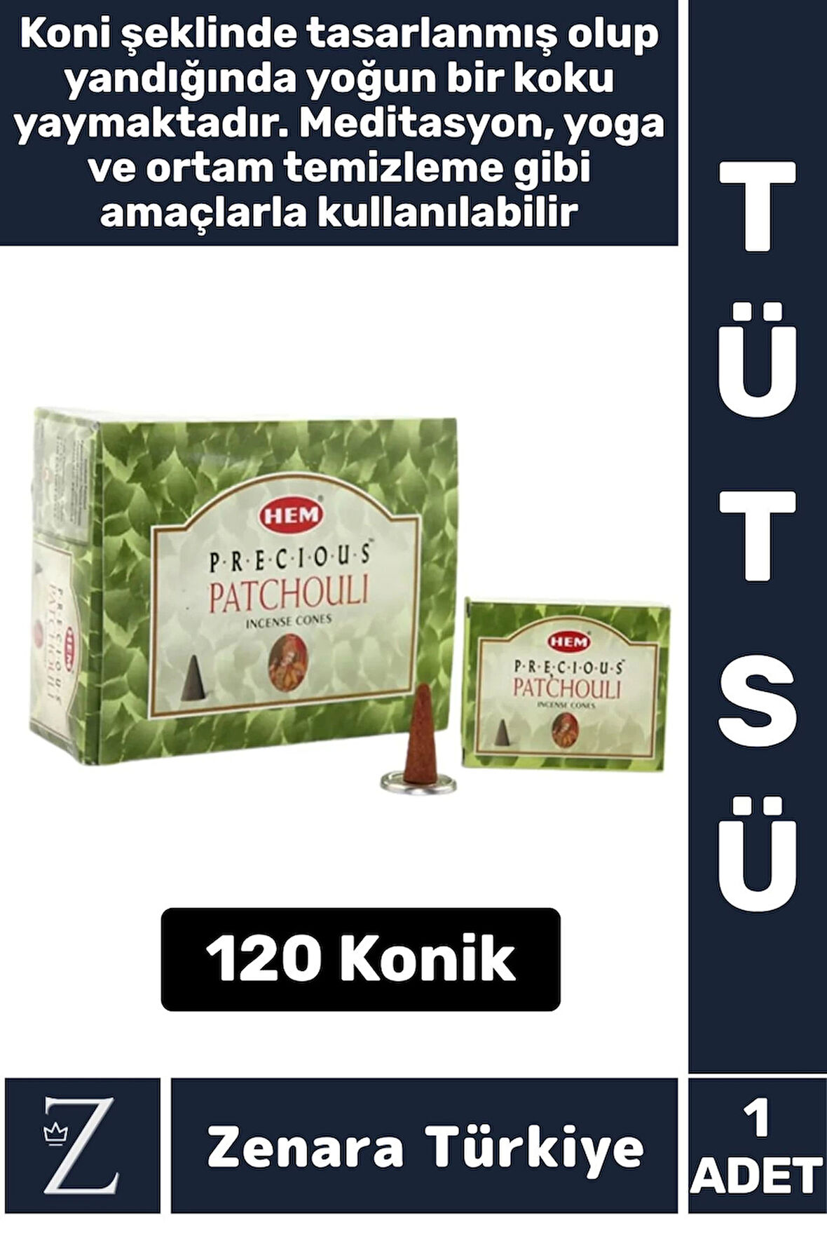 Rahatlama Arınma Dinginlik Meditasyon Yoga Chakra Pozitif Enerji Hoş Kokulu KONİK TÜTSÜ 120 Adet