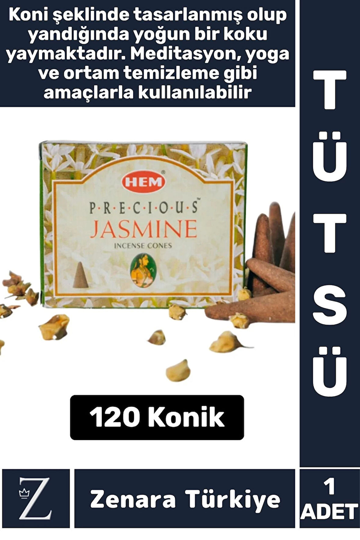 Rahatlama Arınma Dinginlik Meditasyon Yoga Chakra Pozitif Enerji Hoş Kokulu KONİK TÜTSÜ 120 Adet