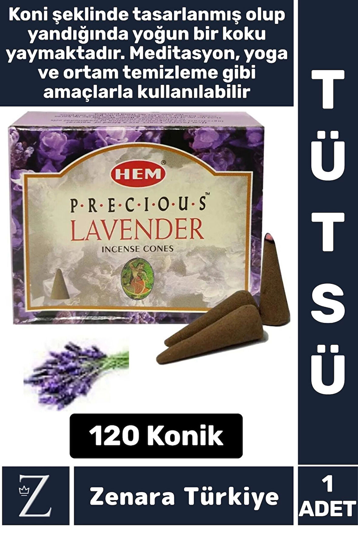 Rahatlama Arınma Dinginlik Meditasyon Yoga Chakra Pozitif Enerji Hoş Kokulu KONİK TÜTSÜ 120 Adet