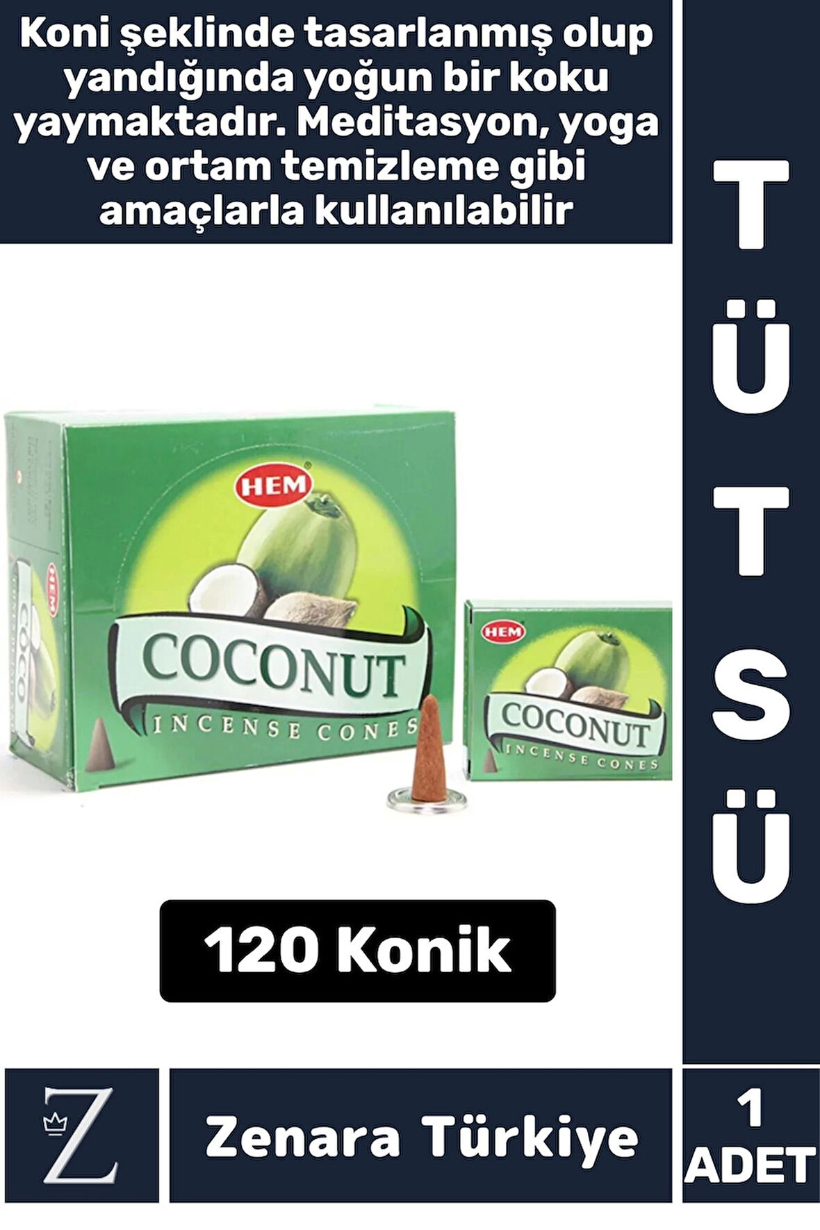 Rahatlama Arınma Dinginlik Meditasyon Yoga Chakra Pozitif Enerji Hoş Kokulu KONİK TÜTSÜ 120 Adet