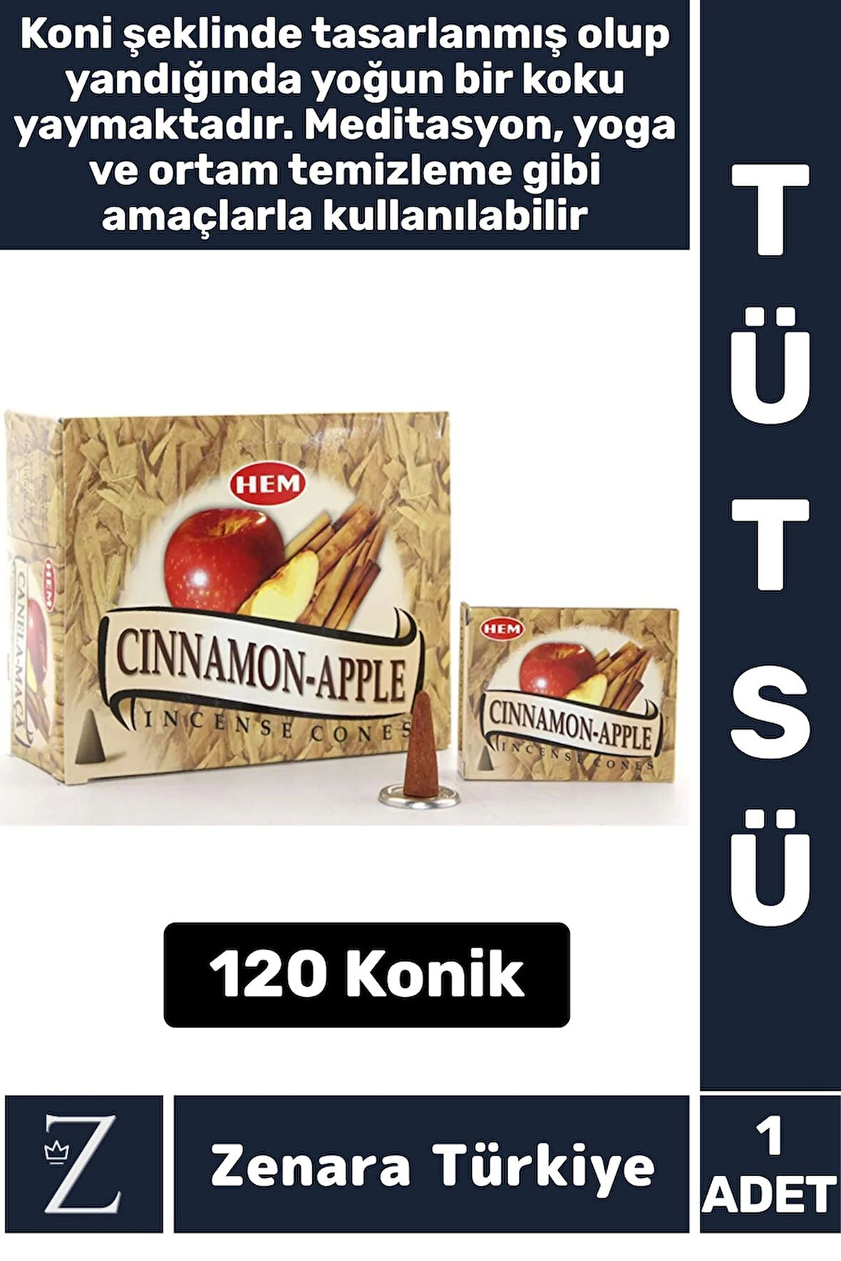 Rahatlama Arınma Dinginlik Meditasyon Yoga Chakra Pozitif Enerji Hoş Kokulu KONİK TÜTSÜ 120 Adet