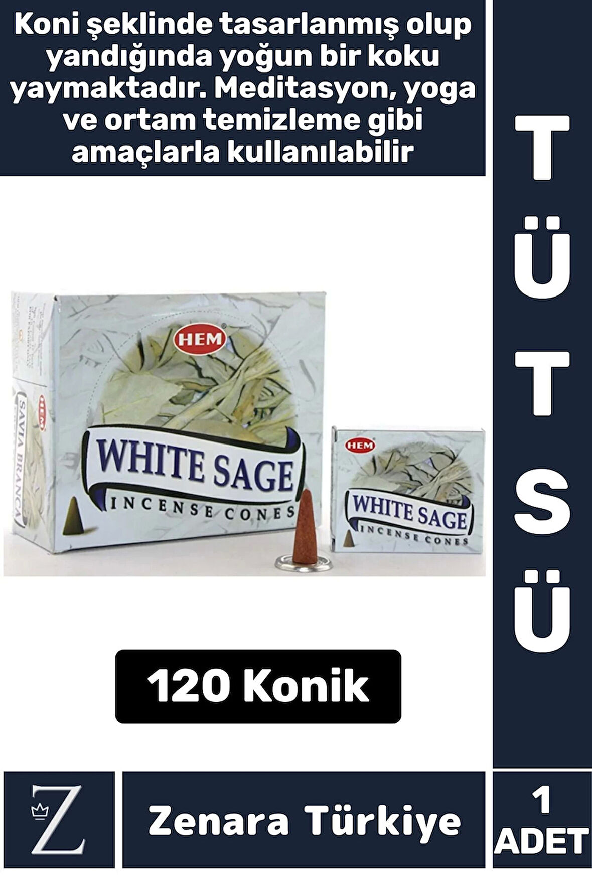 Rahatlama Arınma Dinginlik Meditasyon Yoga Chakra Pozitif Enerji Hoş Kokulu KONİK TÜTSÜ 120 Adet
