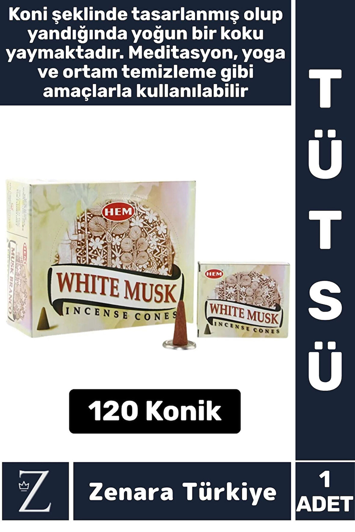 Rahatlama Arınma Dinginlik Meditasyon Yoga Chakra Pozitif Enerji Hoş Kokulu KONİK TÜTSÜ 120 Adet