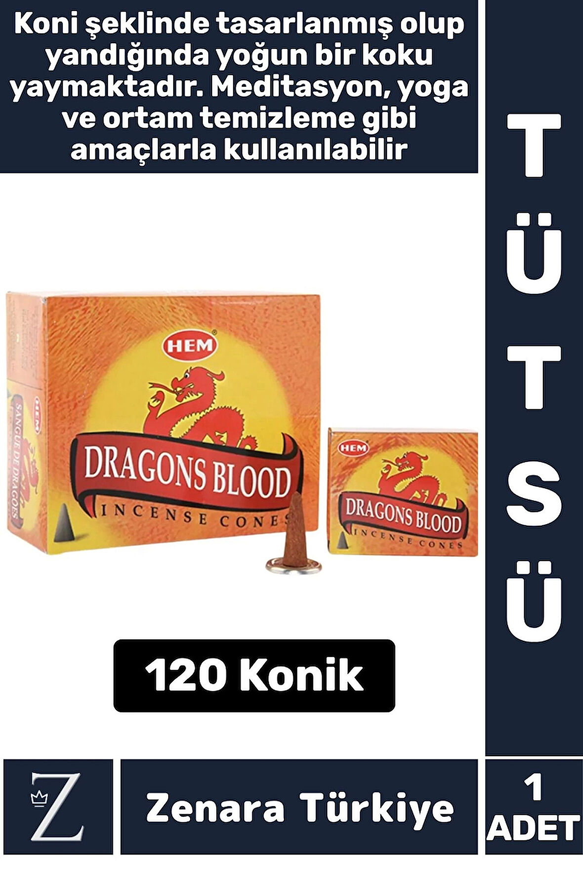 Rahatlama Arınma Dinginlik Meditasyon Yoga Chakra Pozitif Enerji Hoş Kokulu KONİK TÜTSÜ 120 Adet