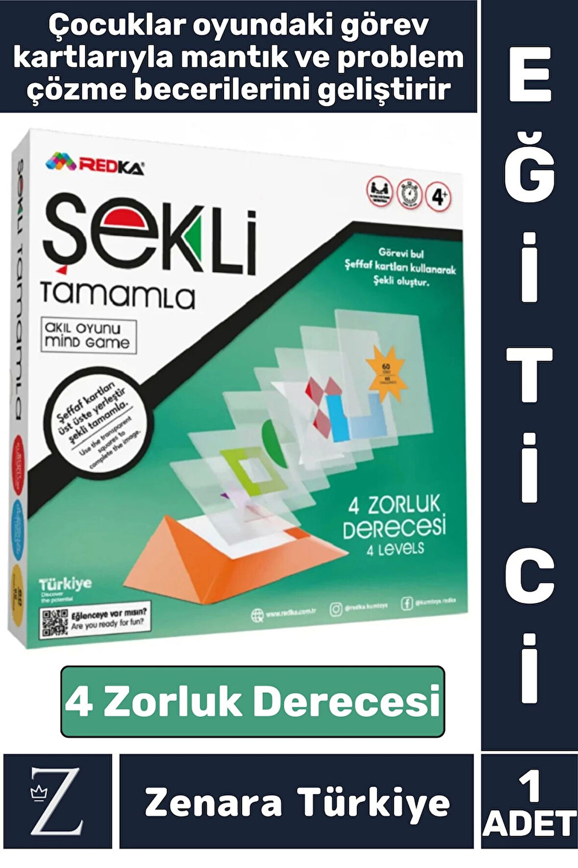 Eğitici Görsel Algı Zeka Problem Çözme Becerisi Geliştirici Eğlenceli Çocuk Oyun ŞEKLİ TAMAMLA