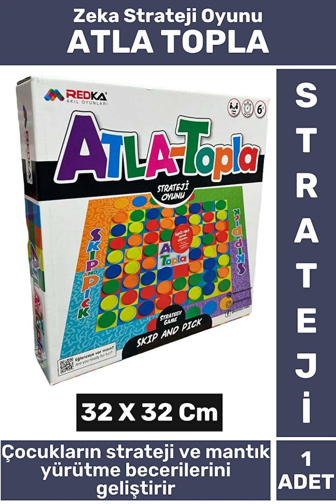 Eğitici Görsel Algı Strateji Zeka Gelişimi Analitik Düşünme Odaklanma Eğlenceli Oyun ATLA TOPLA