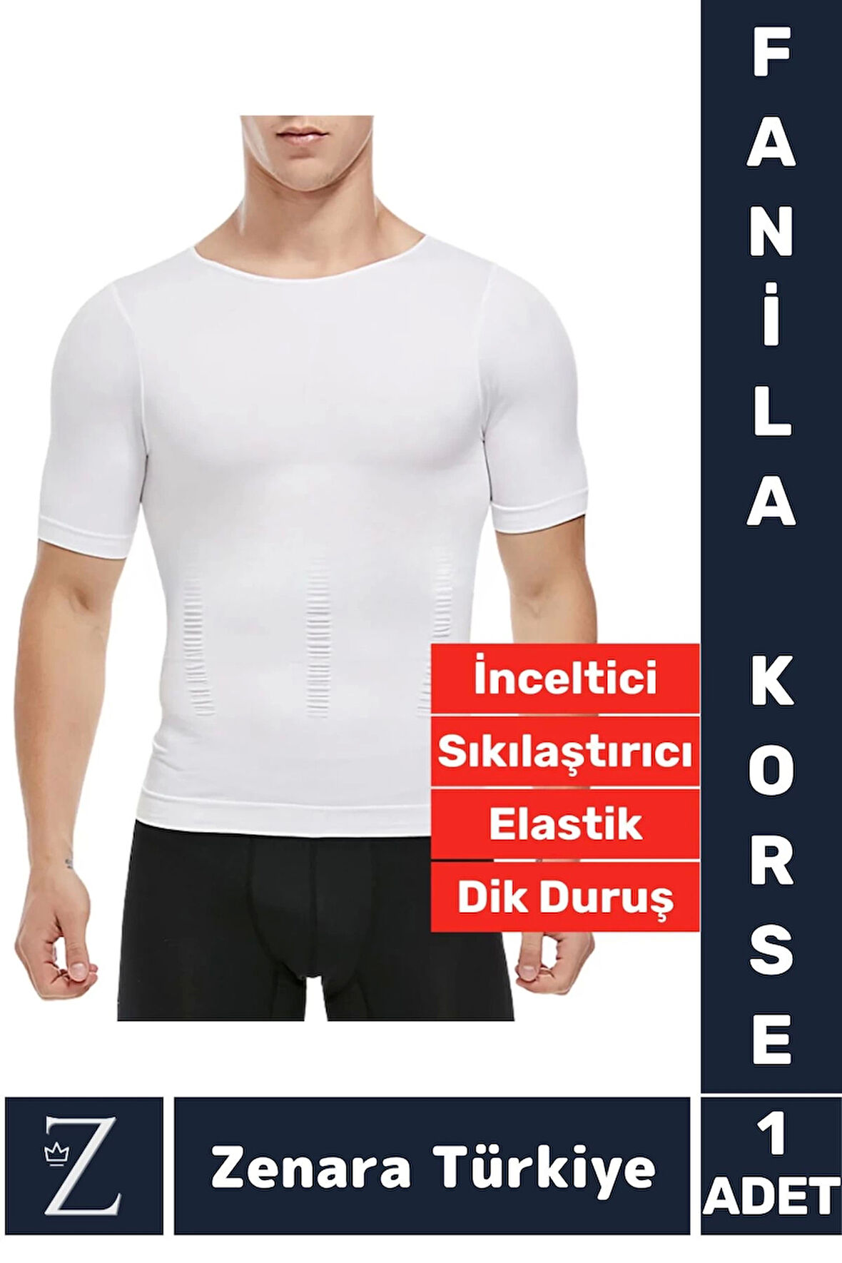 Özel Üretim Jinekomasti Dik Duruş Göğüs Göbek Toparlayan Sıkılaştıran Ultra Esnek Erkek Fanila Korse