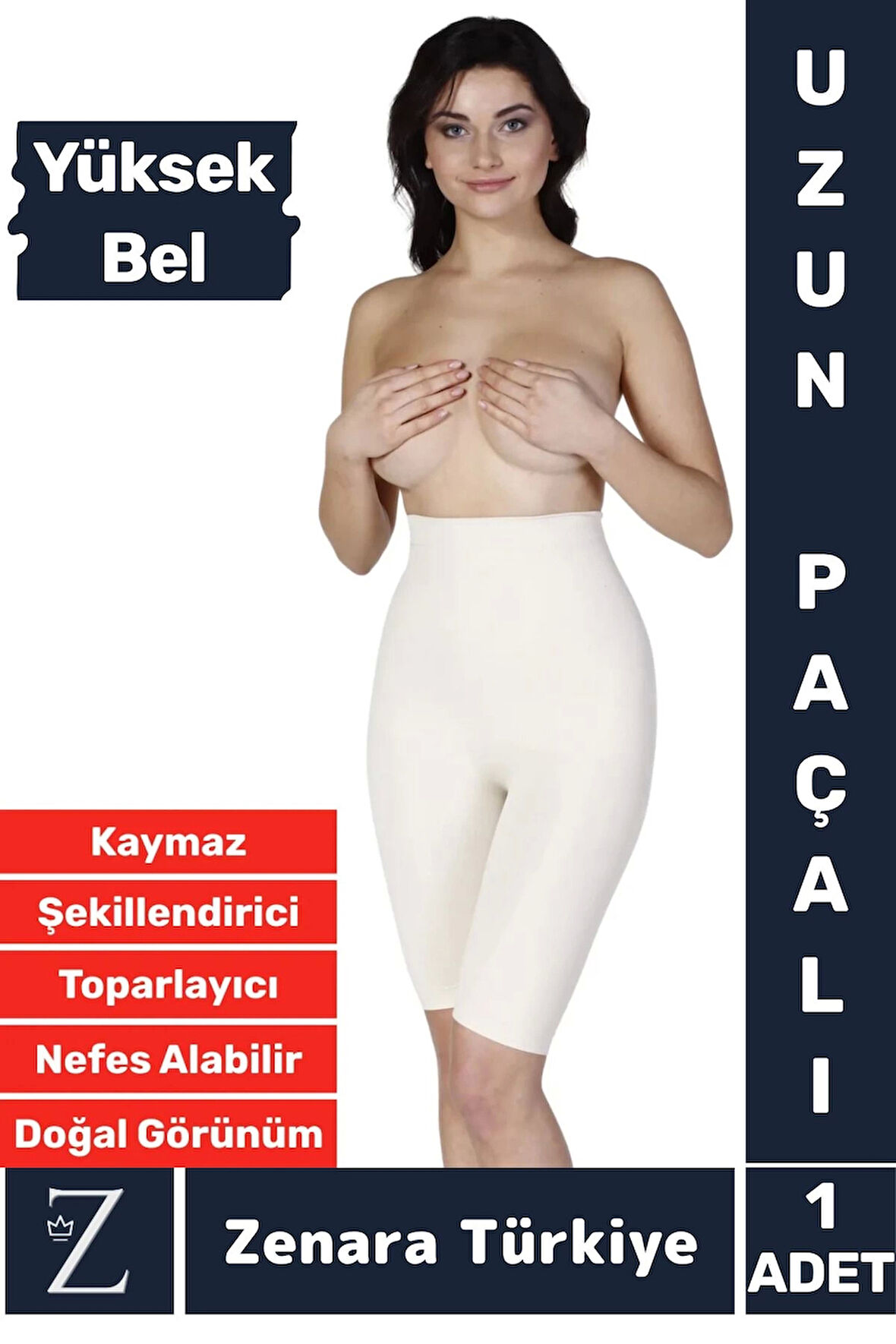 İz İç Göstermez Kaymaz Vücut Şekillendiren Sıkılaştıran Toparlayan Yüksek Bel Uzun Paçalı Korse