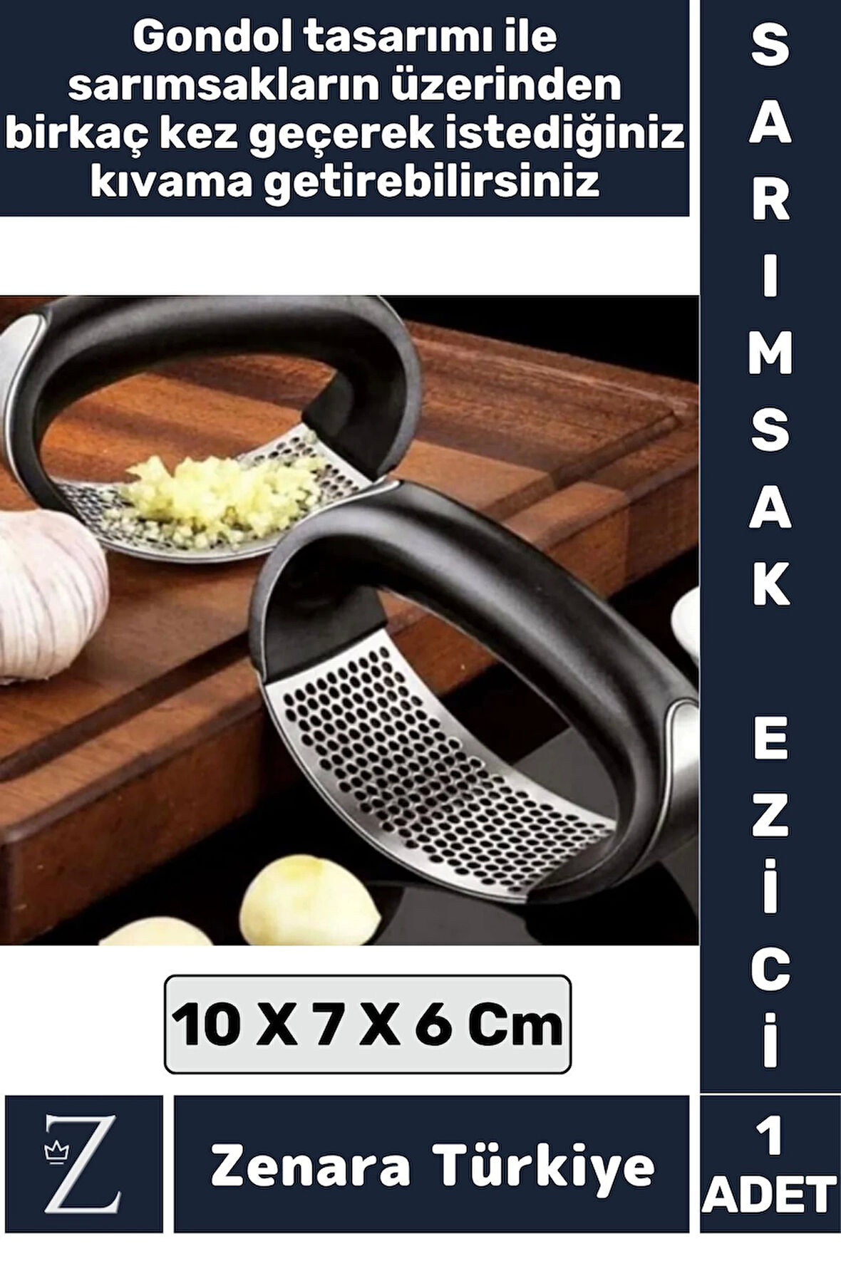 Ergonomik Dayanıklı Garlic Press Rahat Tutuş Gondol Tasarım Pratik Yeni Nesil SARIMSAK RENDESİ