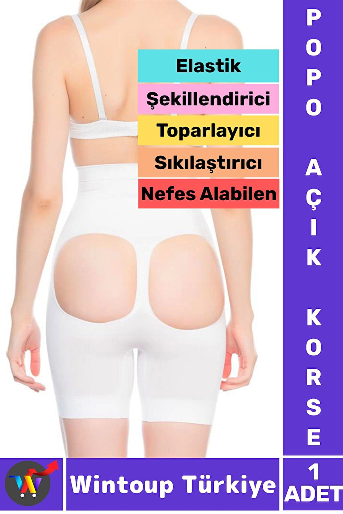 Özel Üretim Alt Karın Bel Toparlayan Sıkılaştıran Popo Şekillendiren Elastik POPO AÇIK PAÇALI KORSE