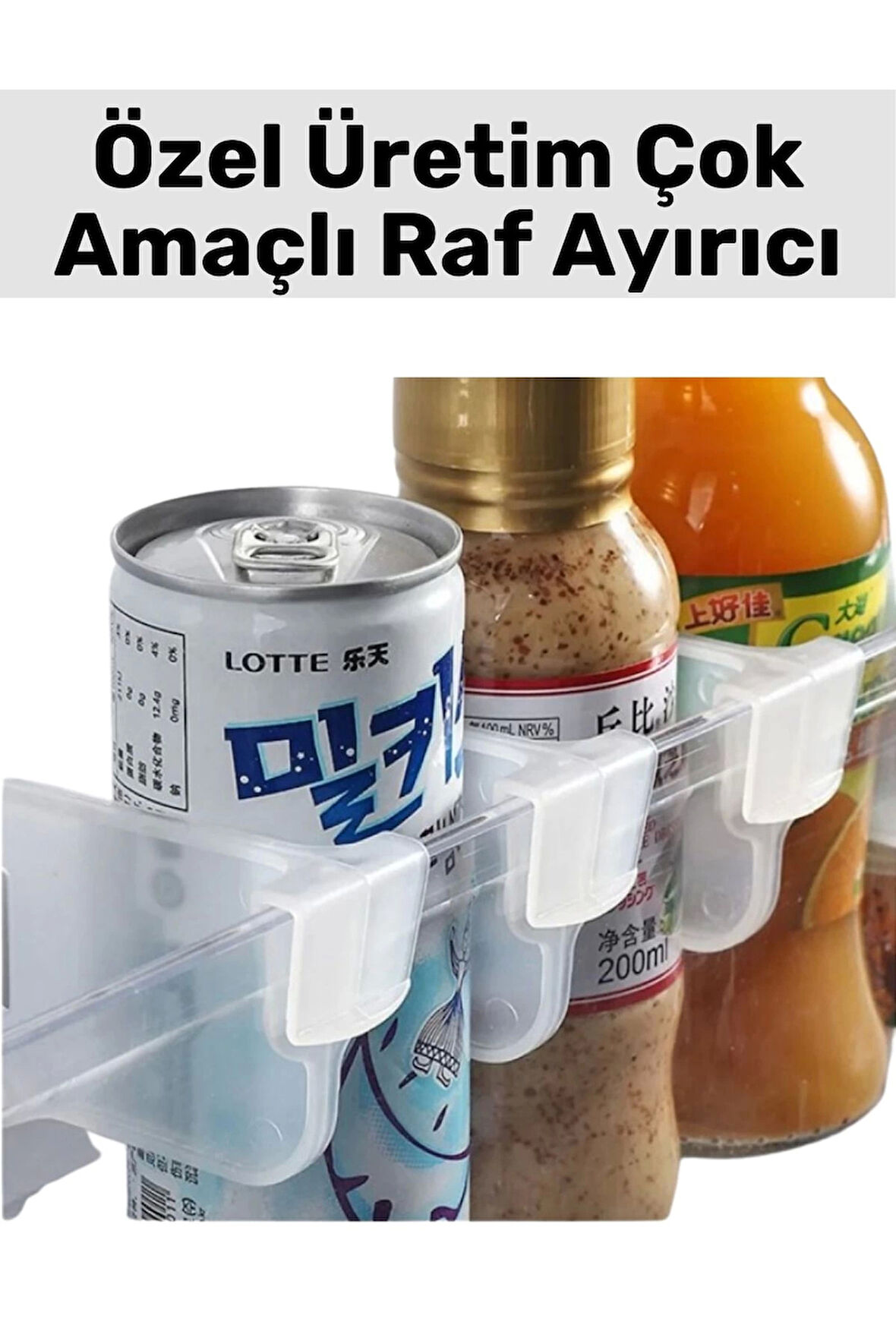 Yüksek Kaliteli Kompakt Dayanıklı Plastik Buzdolabı Kilim Dolap İçi Çok Amaçlı Raf Ayırıcı 20 Adet