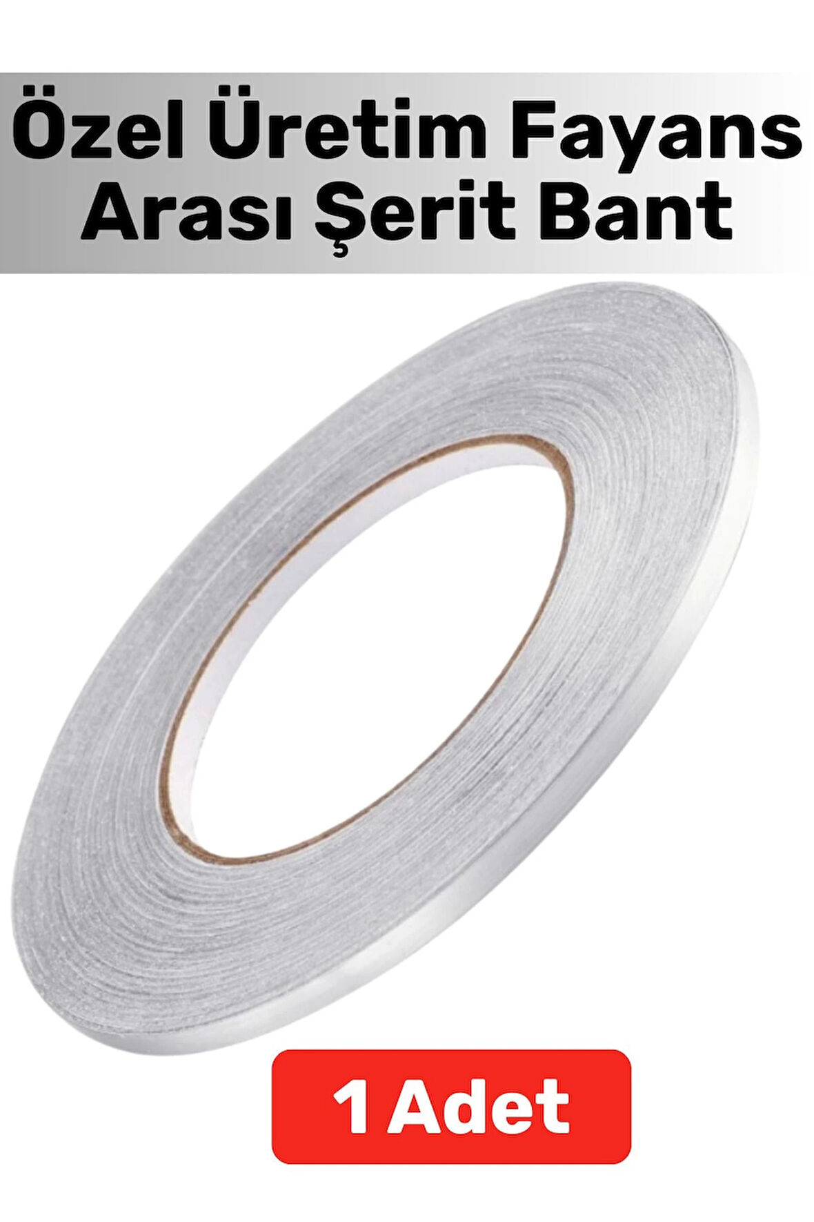 Yüksek Kaliteli Kendinden Yapışkanlı Duvar Karo Zemin 5 Mt X 0.5 Cm Gri Fayans Arası Şerit Bant 1 Ad